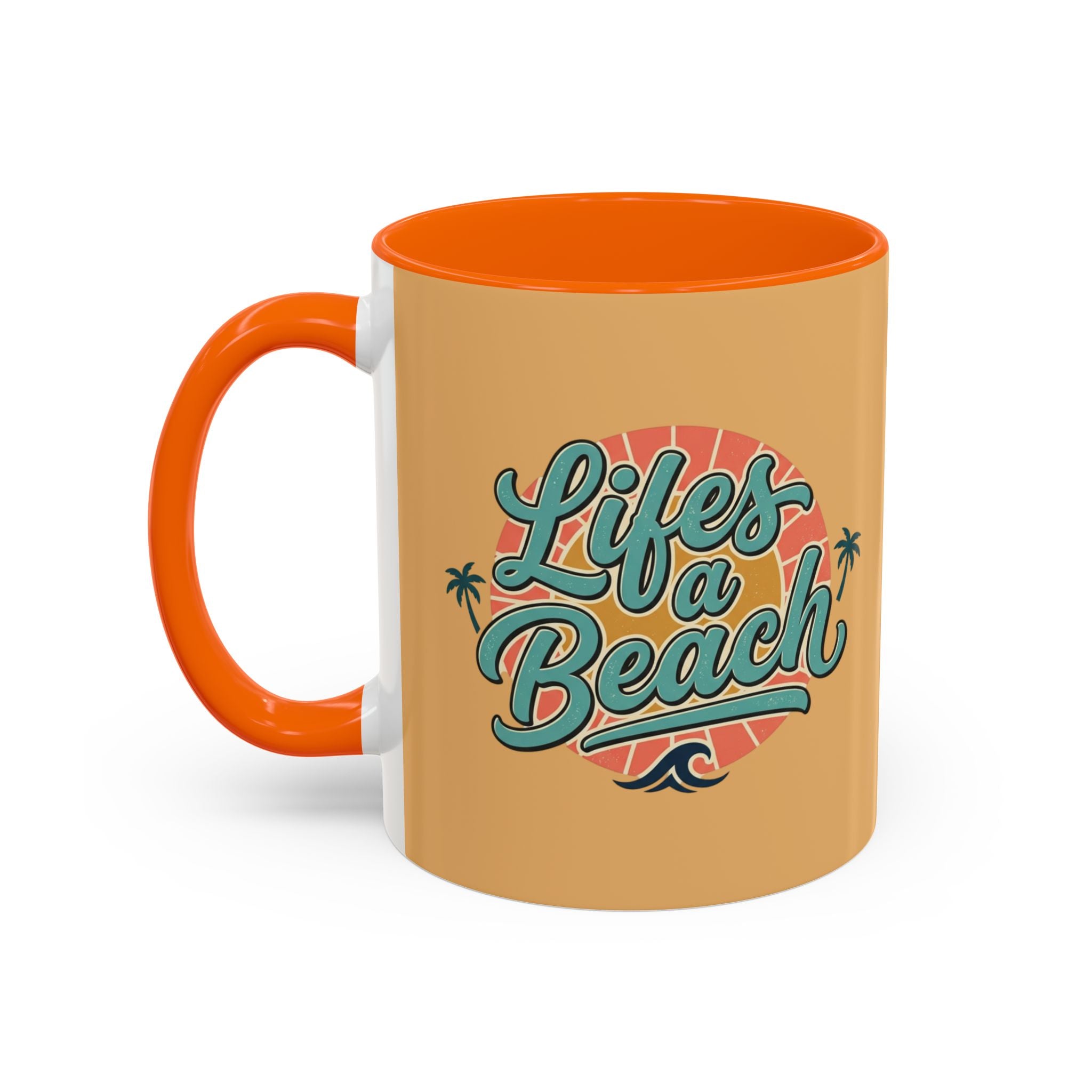 Life's a Beach Coffee Mug — Retro Beach Vibes 11/15oz Accent Mug