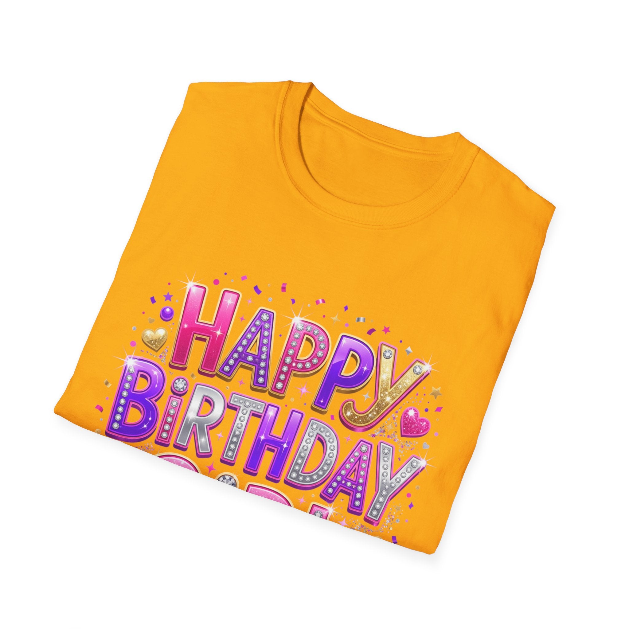 Happy Birthday Girl T-Shirt — Colorful Confetti Party Tee