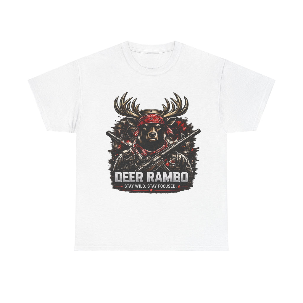 Deer Rambo Graphic Tee — Hunting Deer Rambo T-Shirt