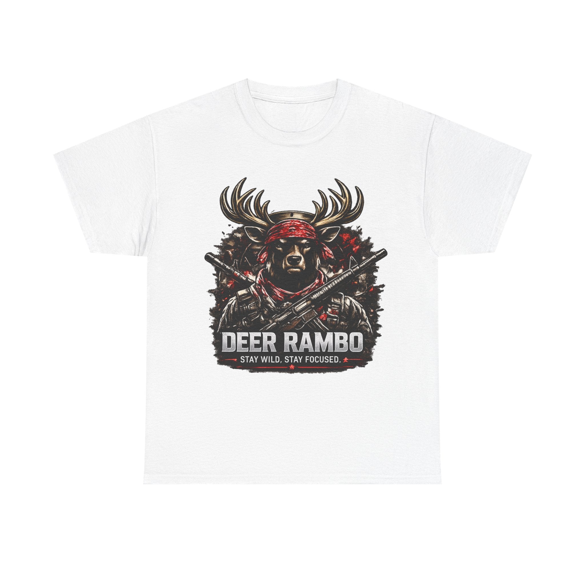 Deer Rambo Graphic Tee — Hunting Deer Rambo T-Shirt