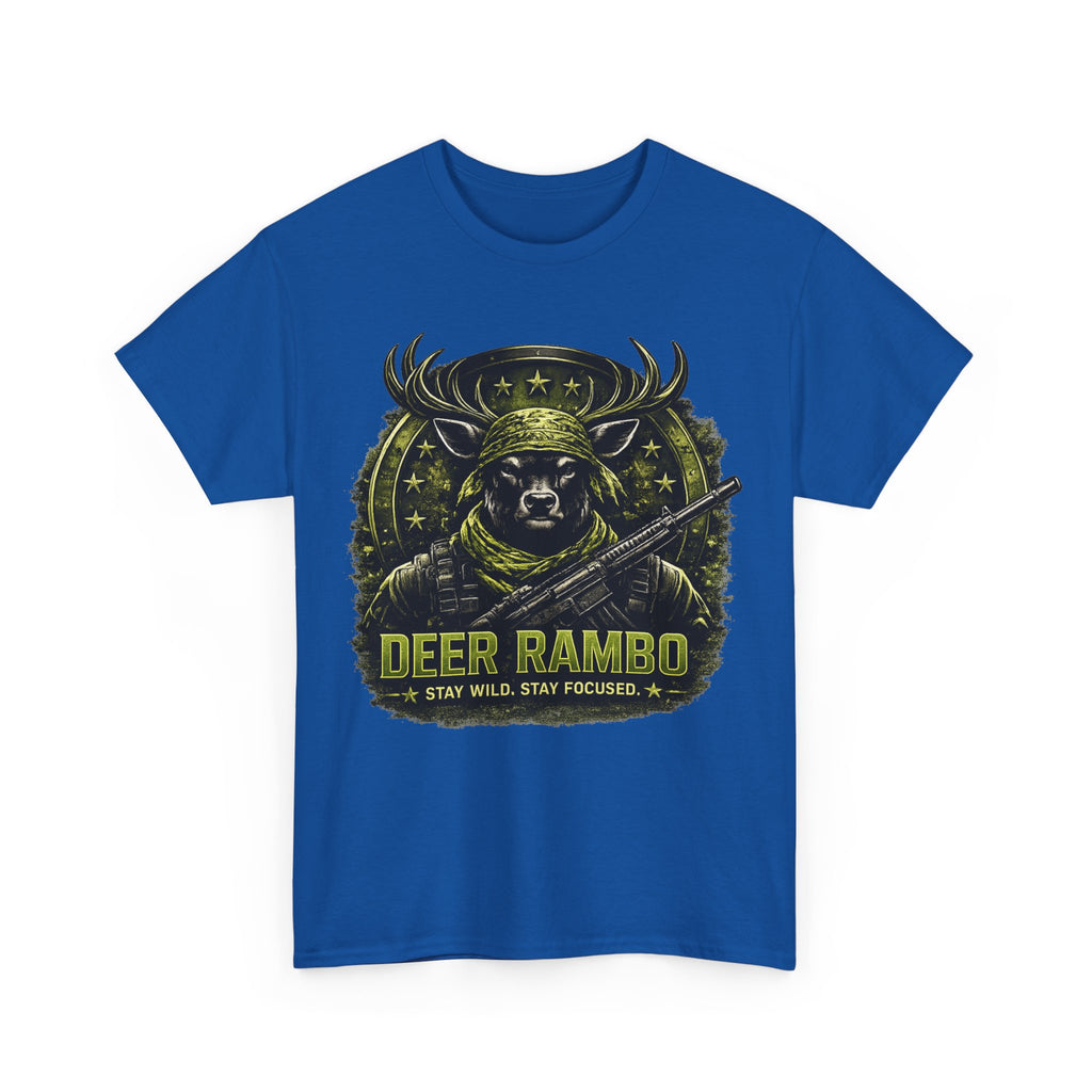 Deer Rambo Camo T-Shirt Hunter Gift | Woodland Deer Shirt | Military Style Tee | Unisex Shirt