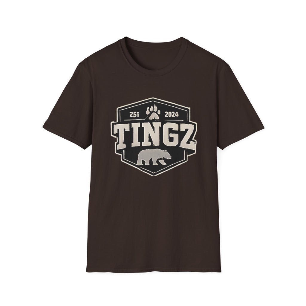 Bear Tingz Logo T‑Shirt — Retro Paw Emblem Tee