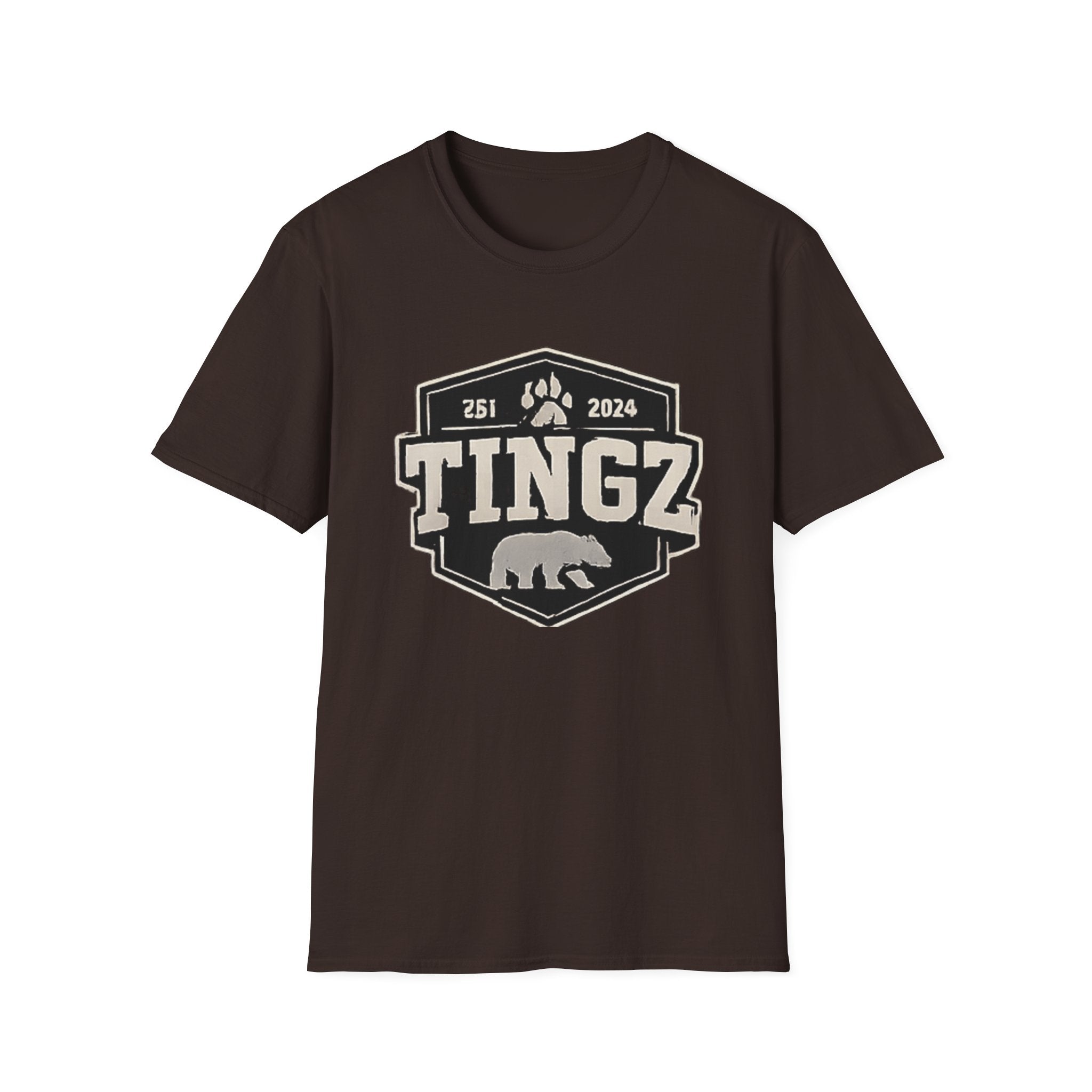 Bear Tingz Logo T‑Shirt — Retro Paw Emblem Tee