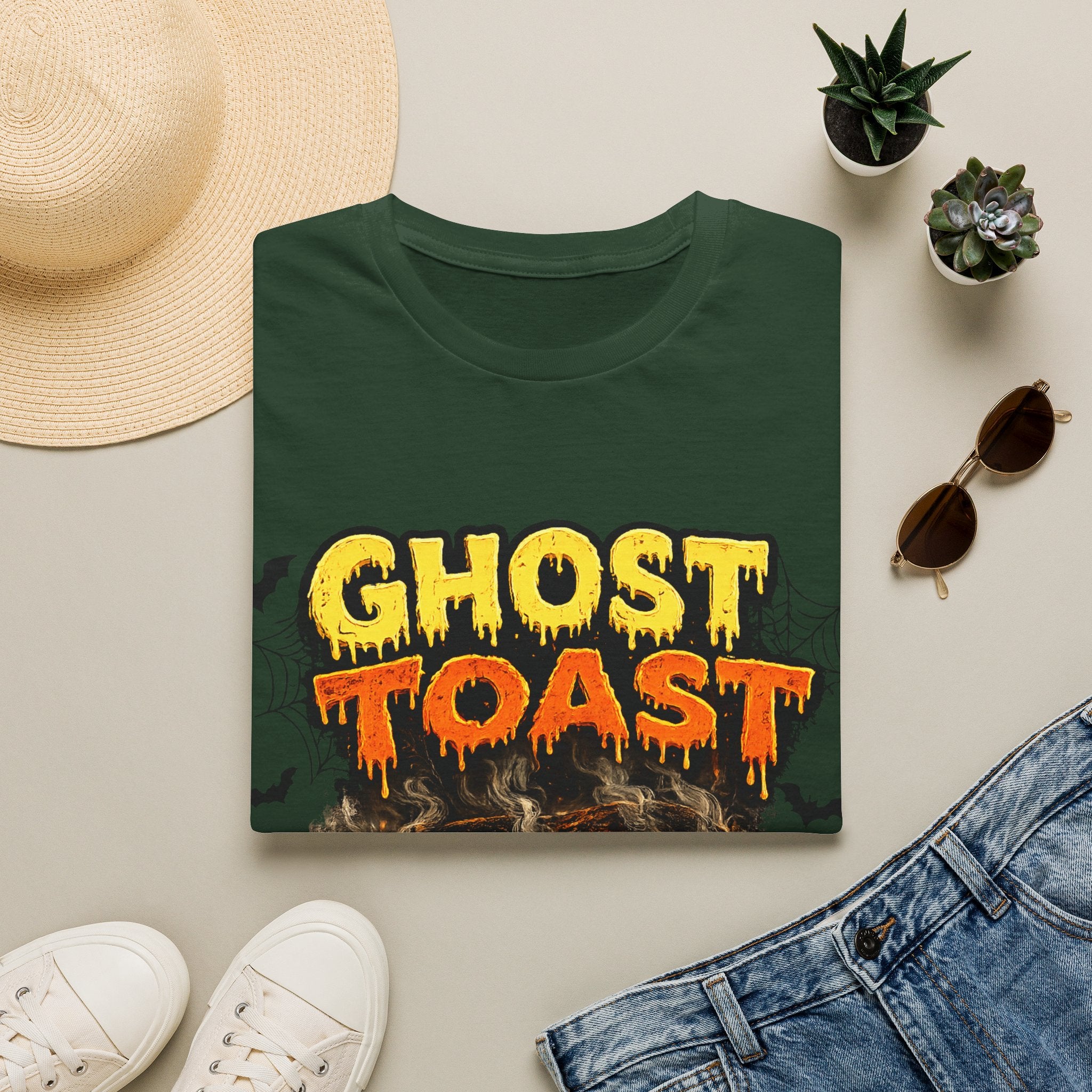 Ghost Toast Halloween T-Shirt — Spooky Haunted Breakfast Graphic Tee