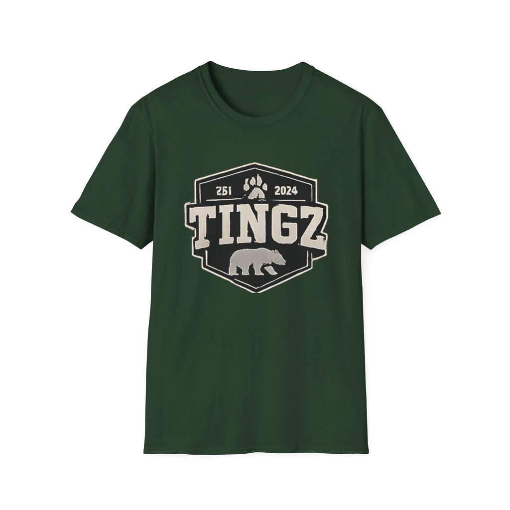 Bear Tingz Logo T‑Shirt — Retro Paw Emblem Tee