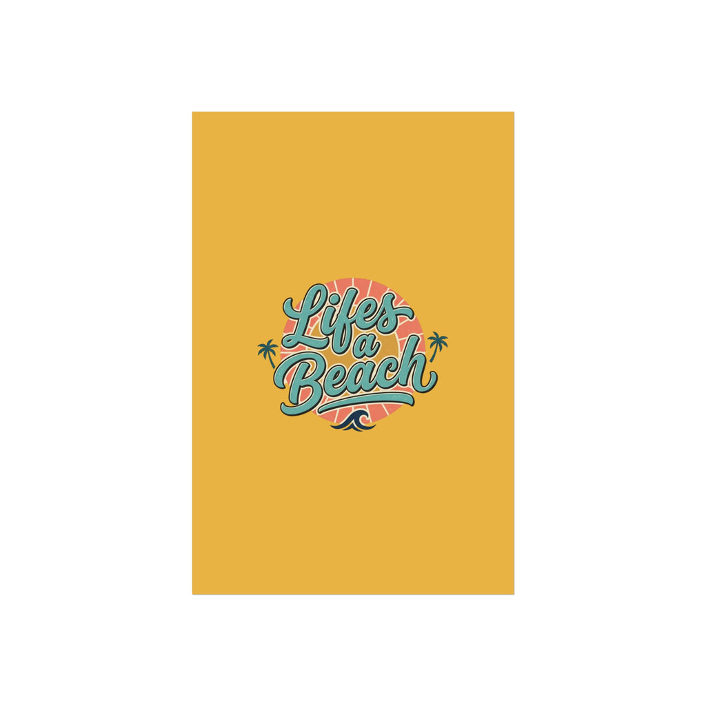 Fine Art Poster — "Life's a Beach" Retro Typography Wall Art