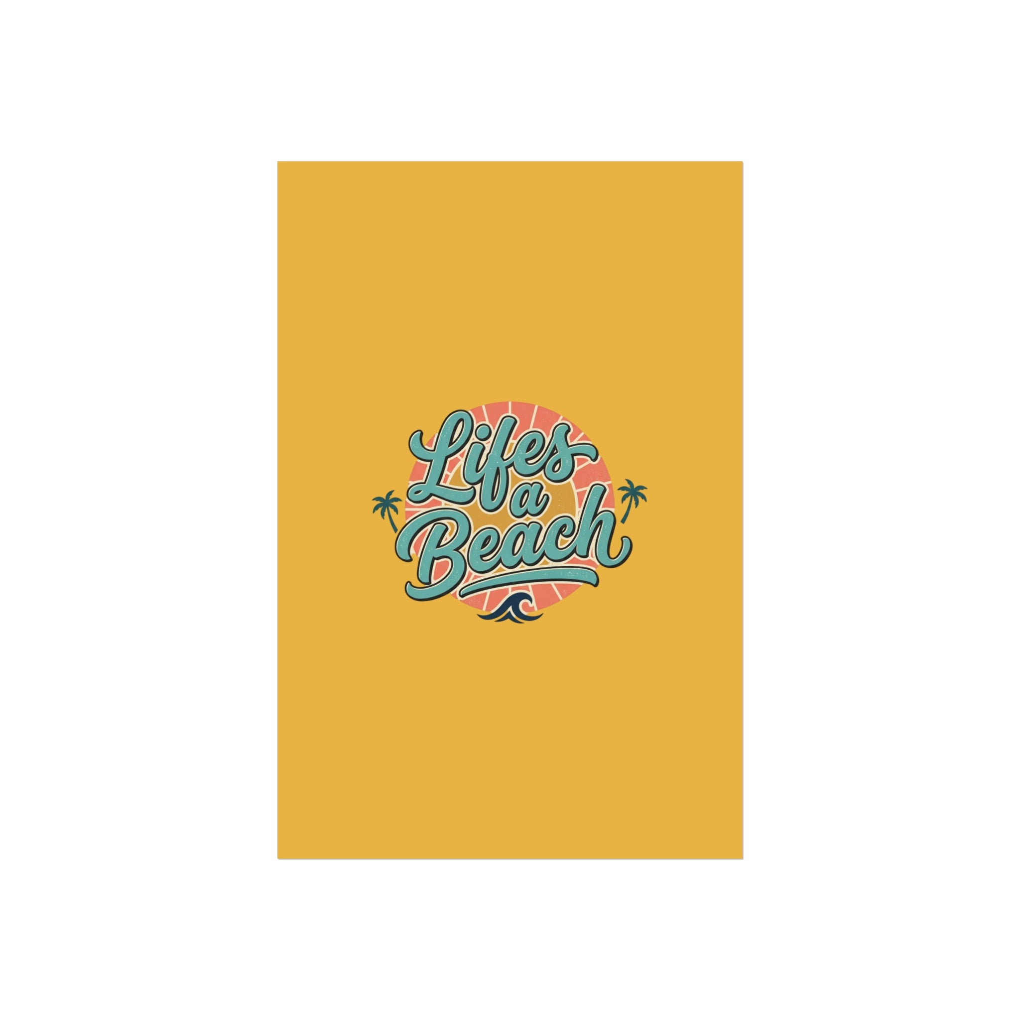 Fine Art Poster — "Life's a Beach" Retro Typography Wall Art