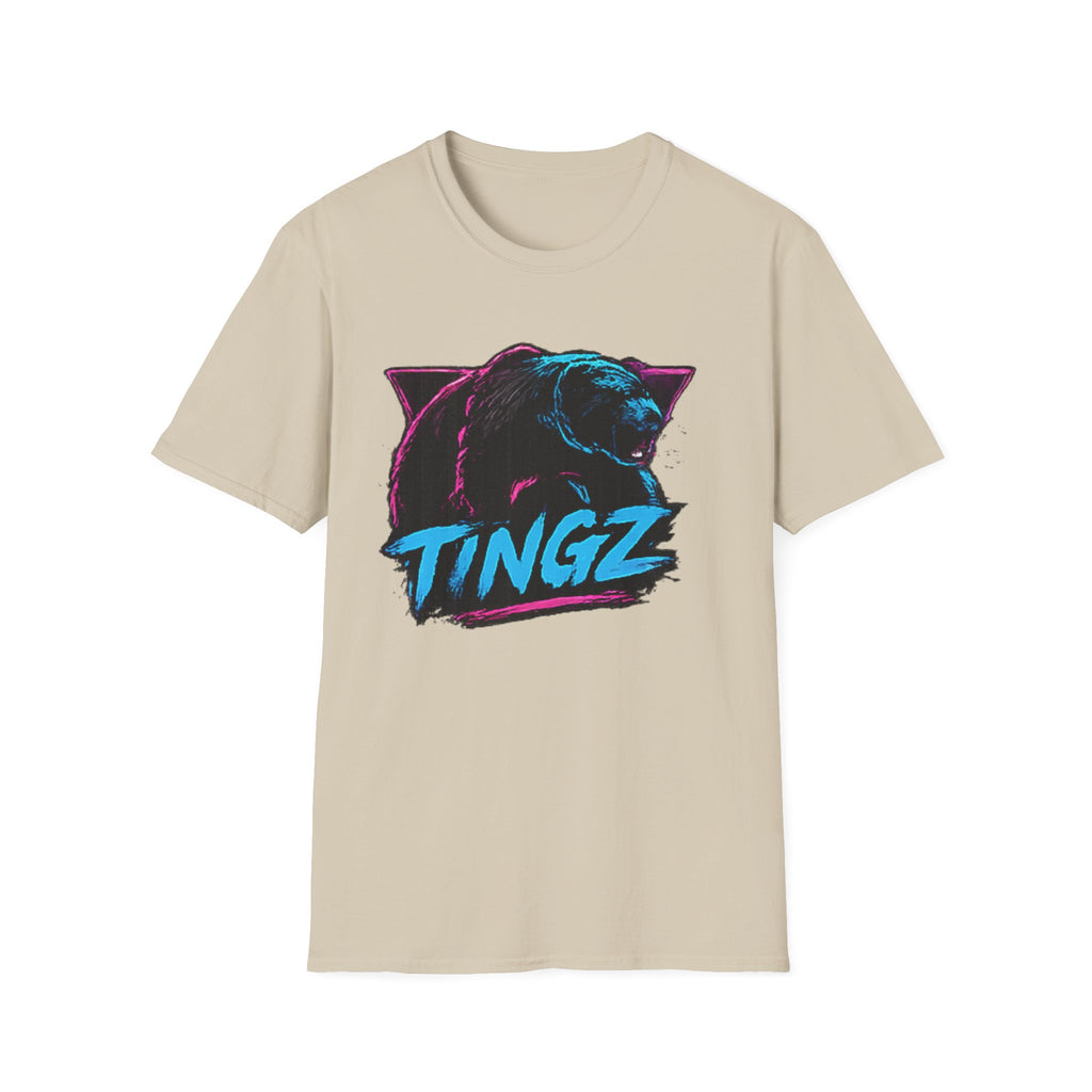 Bear TINGZ Graphic T-Shirt —  Retro Neon Crew Tee