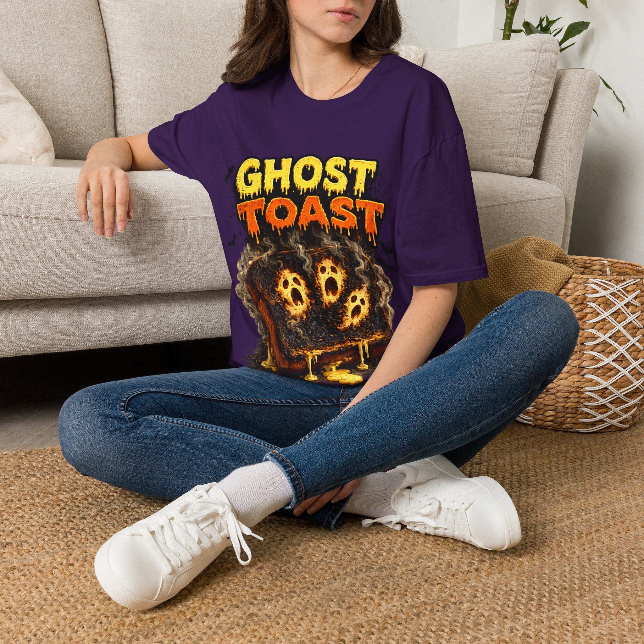 Ghost Toast Halloween T-Shirt — Spooky Haunted Breakfast Graphic Tee