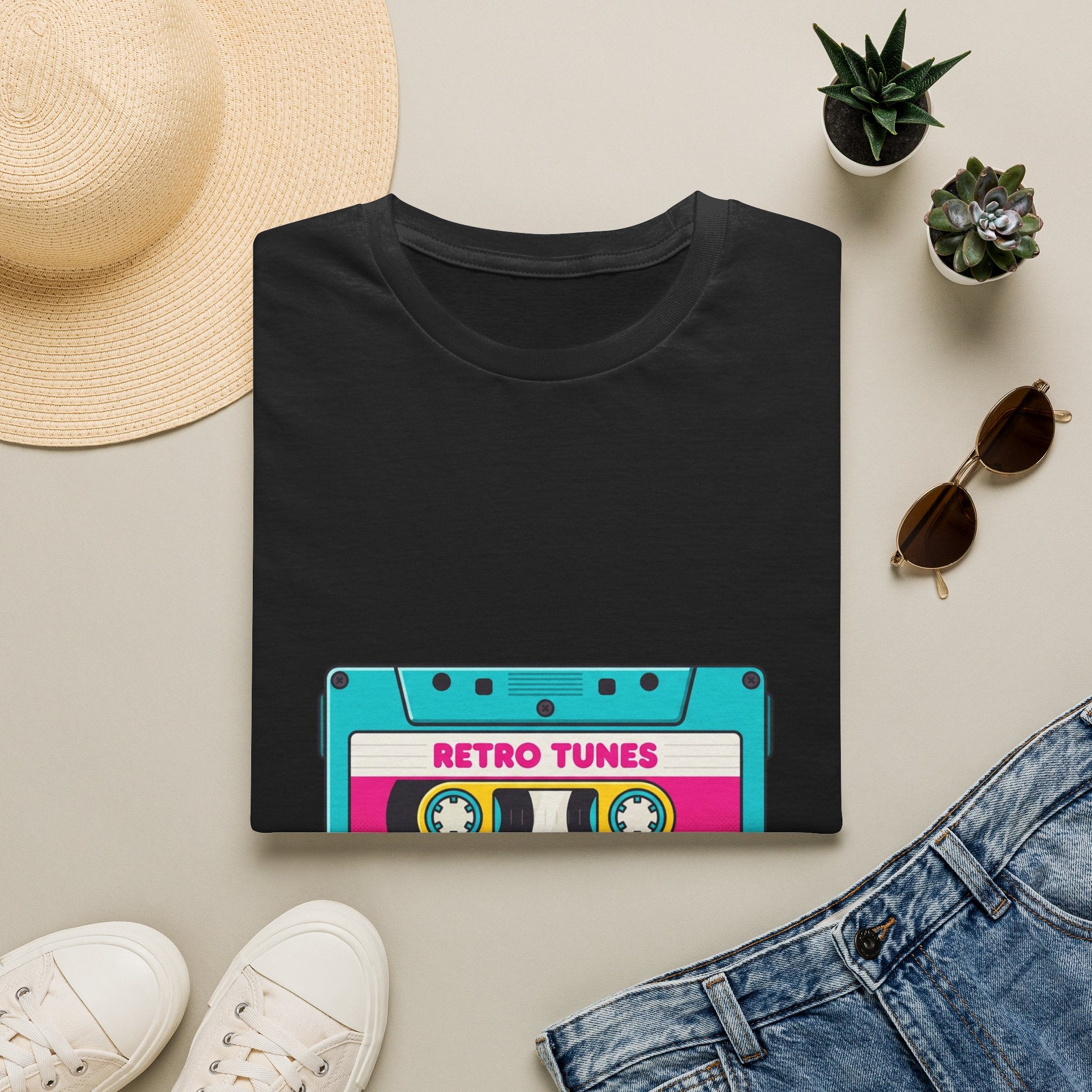 Retro Tunes Cassette T-Shirt — Vintage 80s Music Tee