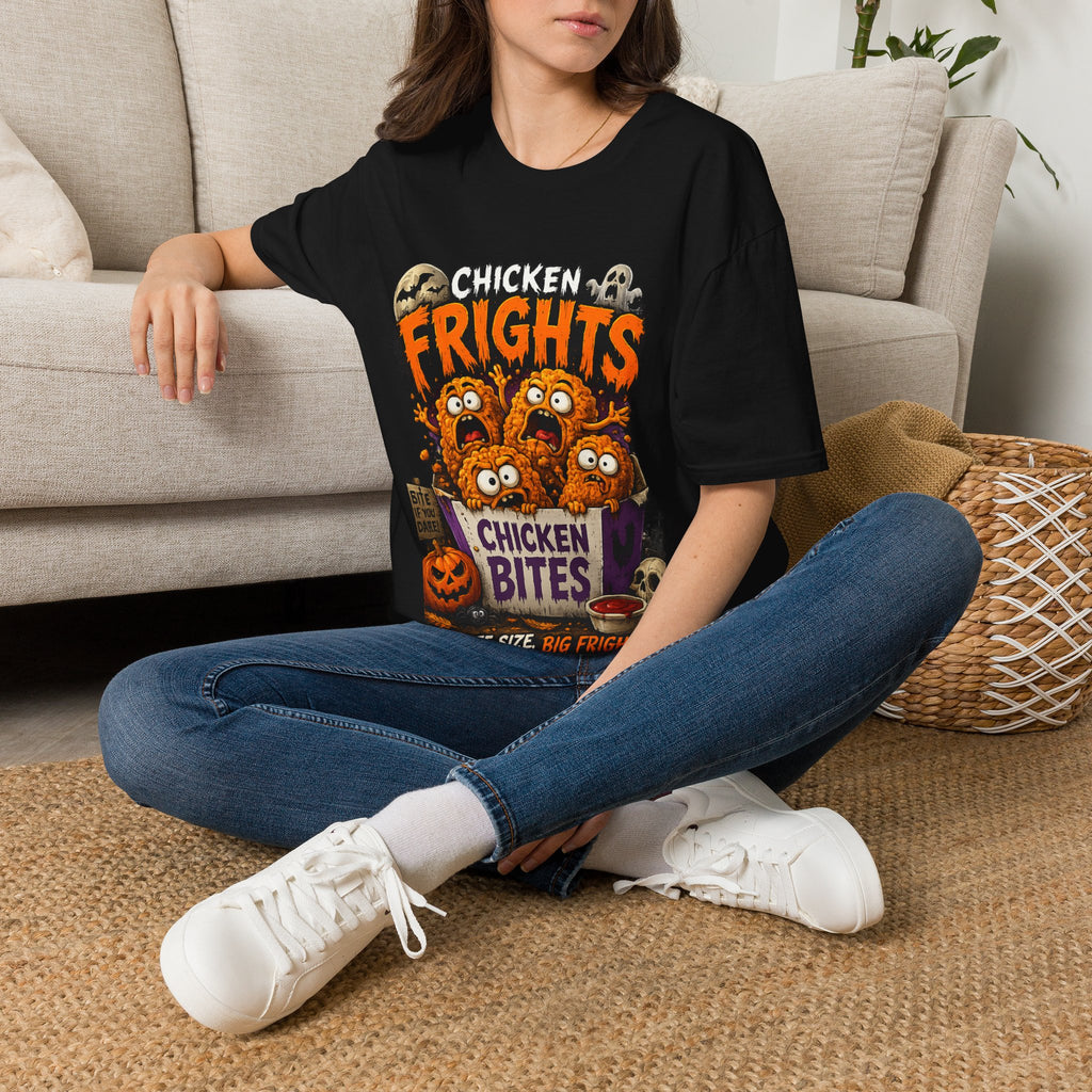 Chicken Frights T-Shirt — Cute Spooky Halloween Chicken Bites Tee