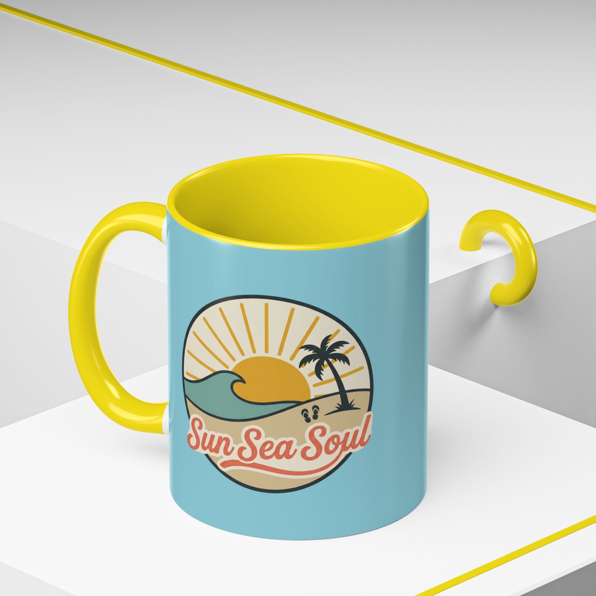 Sun Sea Soul Accent Coffee Mug – Beach Sunset 11/15oz