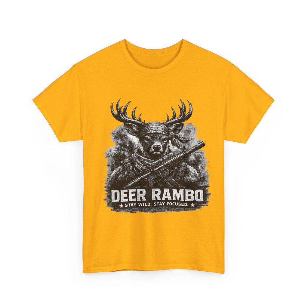 Deer Rambo Skull T-Shirt | Hunter Gift | Woodland Deer Shirt | Rustic Outdoor Tee | Unisex Shirt