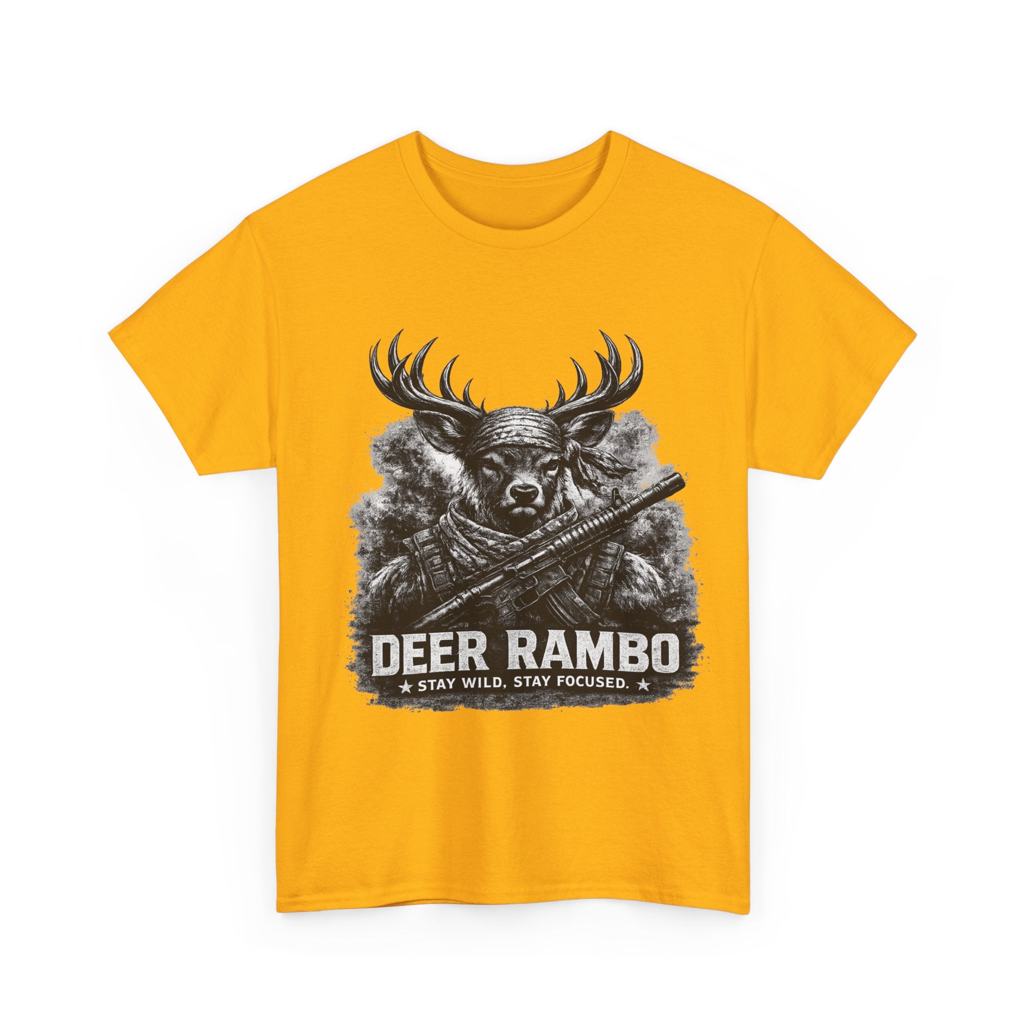 Deer Rambo Skull T-Shirt | Hunter Gift | Woodland Deer Shirt | Rustic Outdoor Tee | Unisex Shirt