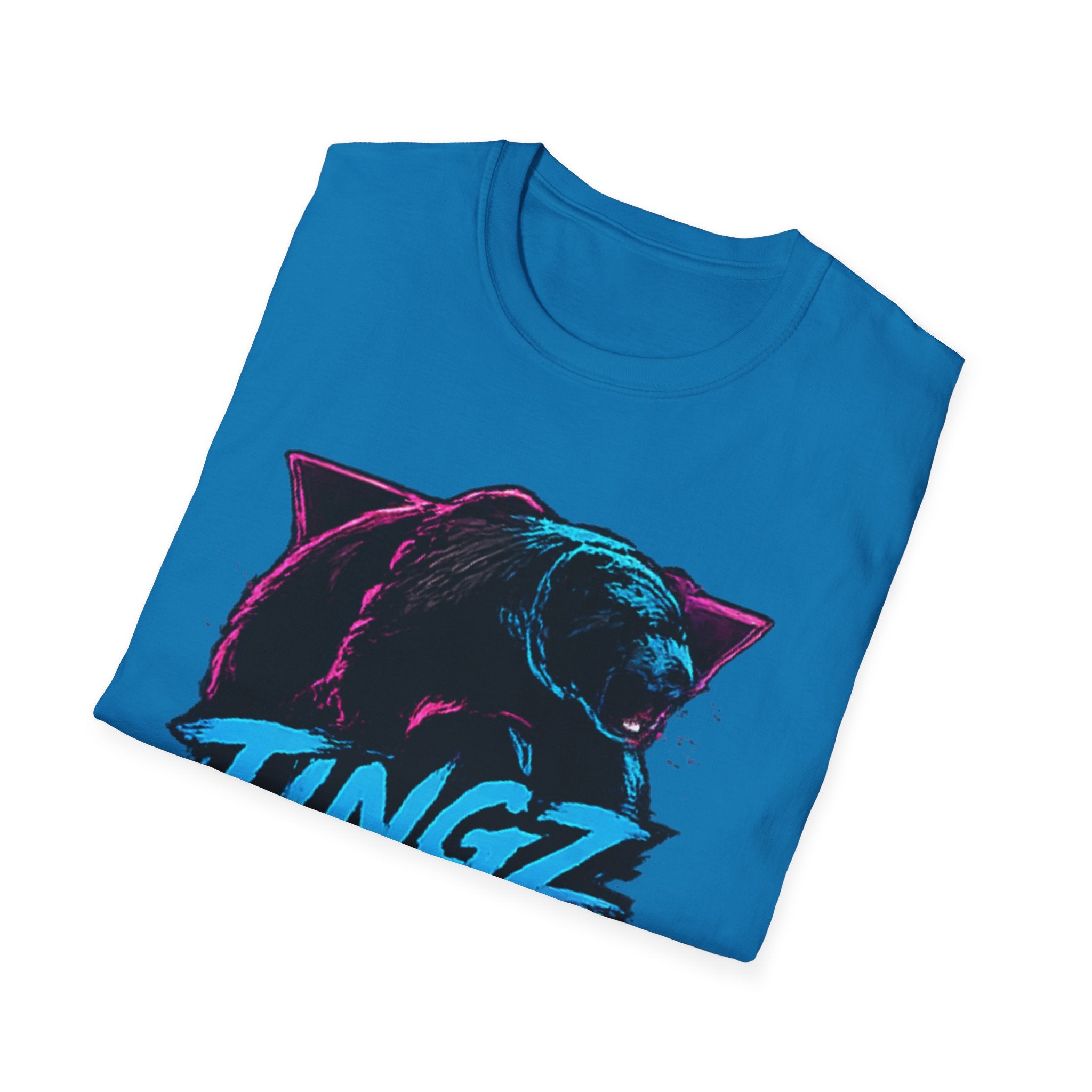 Bear TINGZ Graphic T-Shirt —  Retro Neon Crew Tee