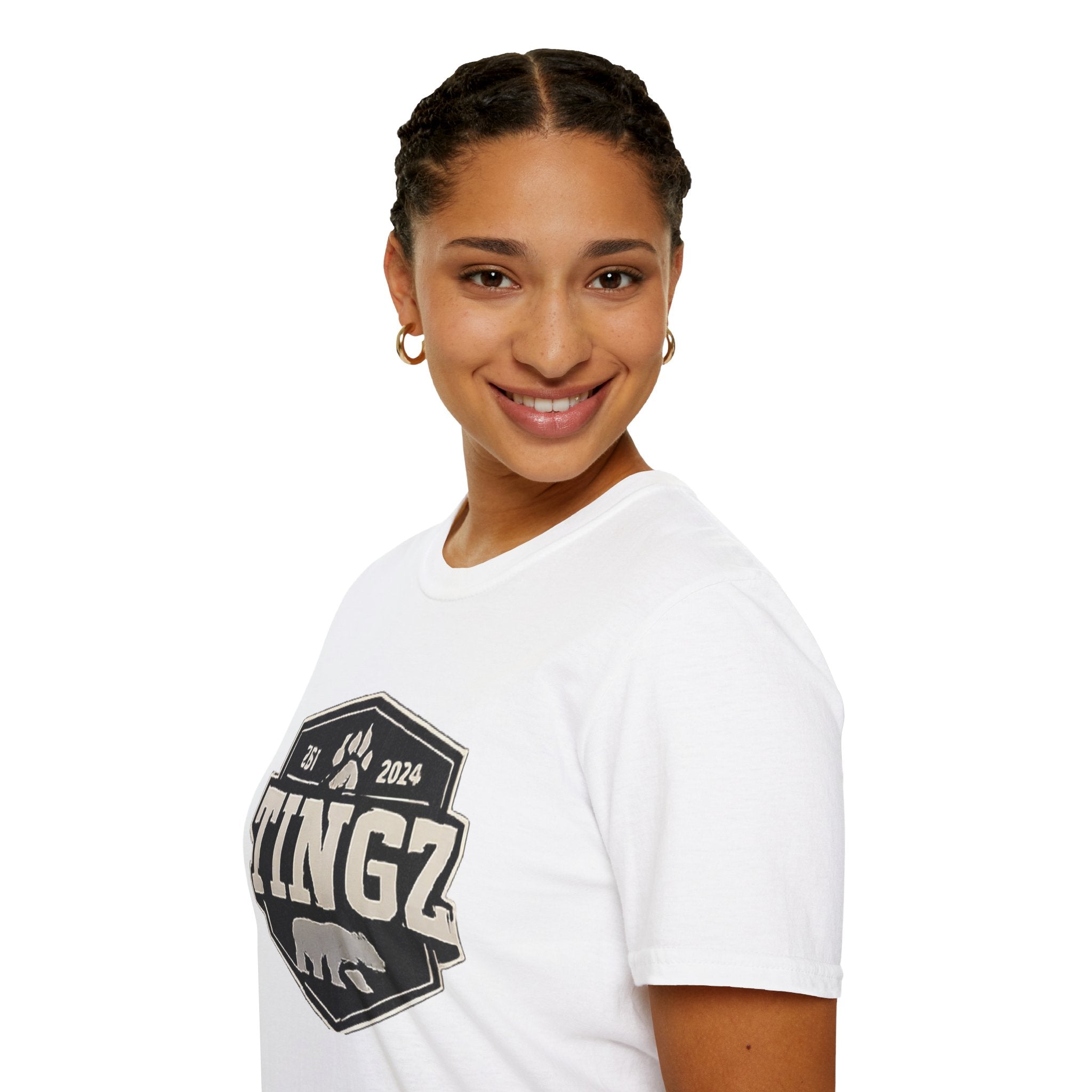 Bear Tingz Logo T‑Shirt — Retro Paw Emblem Tee