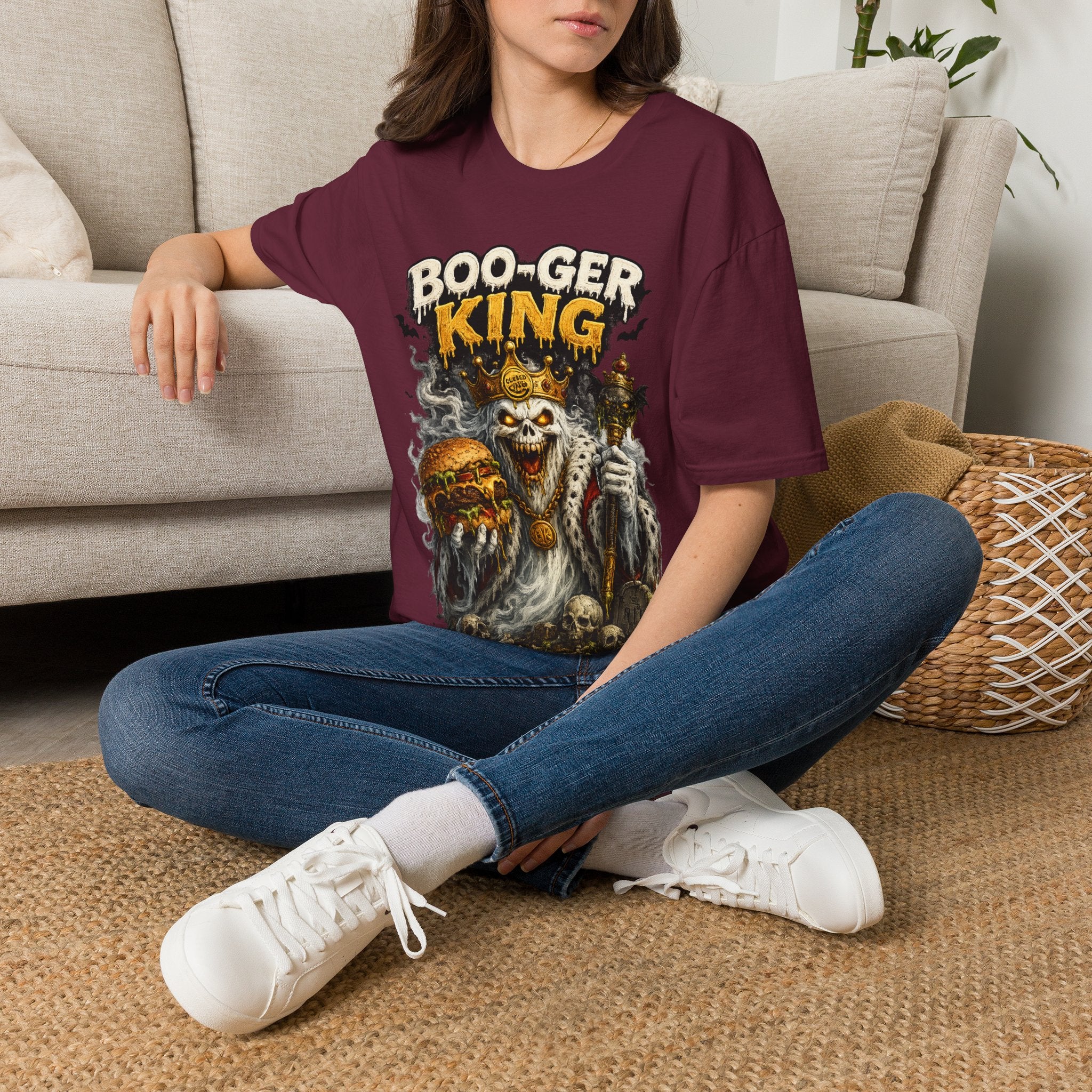 Boo-ger King Halloween T-Shirt — Spooky Skull King Graphic Tee