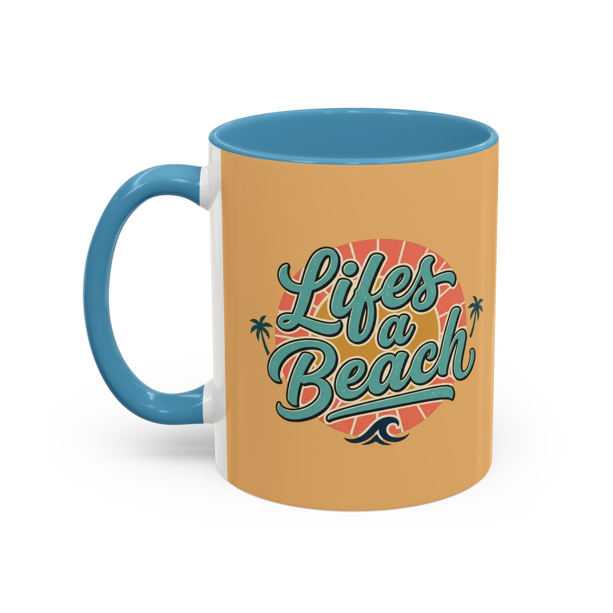 Life's a Beach Coffee Mug — Retro Beach Vibes 11/15oz Accent Mug