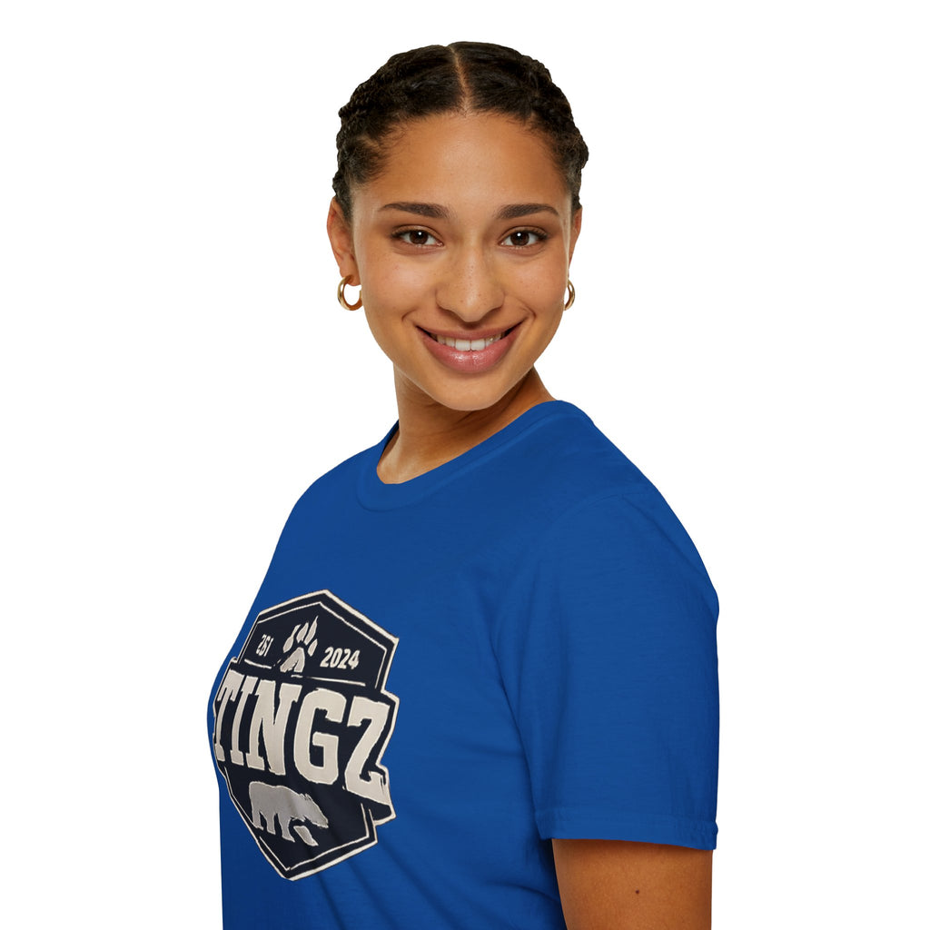 Bear Tingz Logo T‑Shirt — Retro Paw Emblem Tee