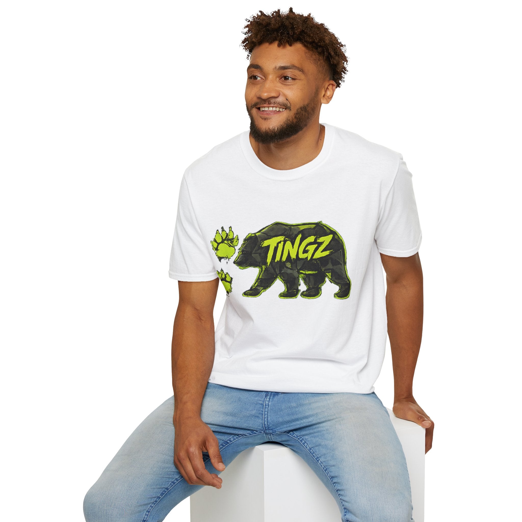Bear TINGZ Paw Graphic T-Shirt —  Neon Logo