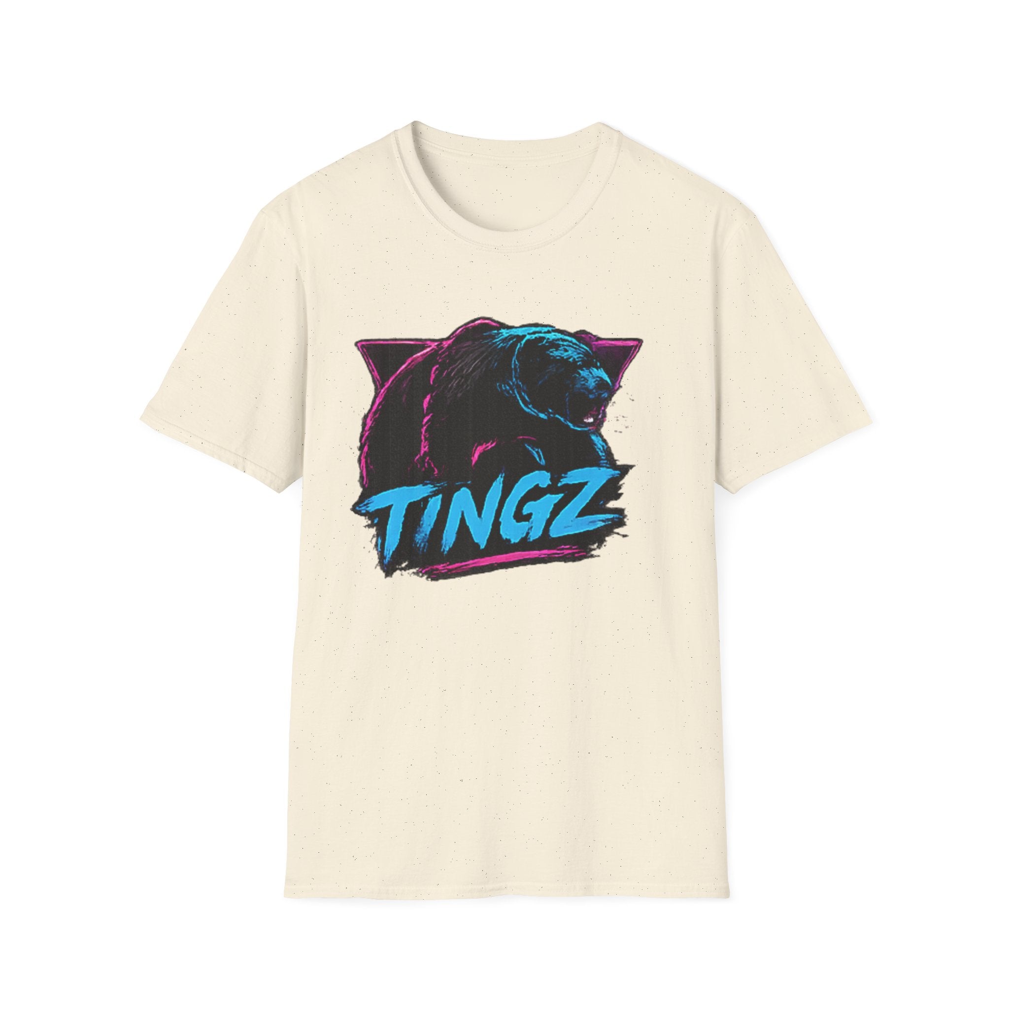 Bear TINGZ Graphic T-Shirt —  Retro Neon Crew Tee