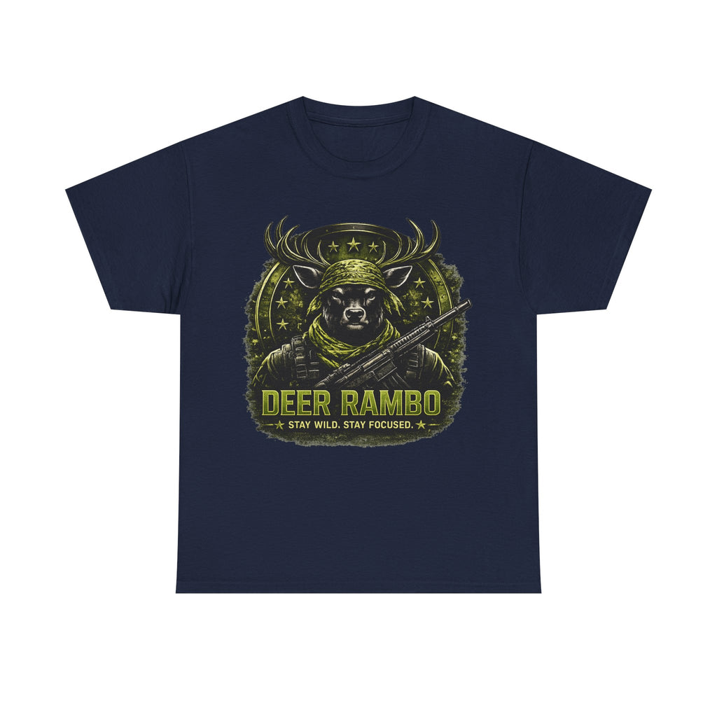 Deer Rambo Camo T-Shirt Hunter Gift | Woodland Deer Shirt | Military Style Tee | Unisex Shirt
