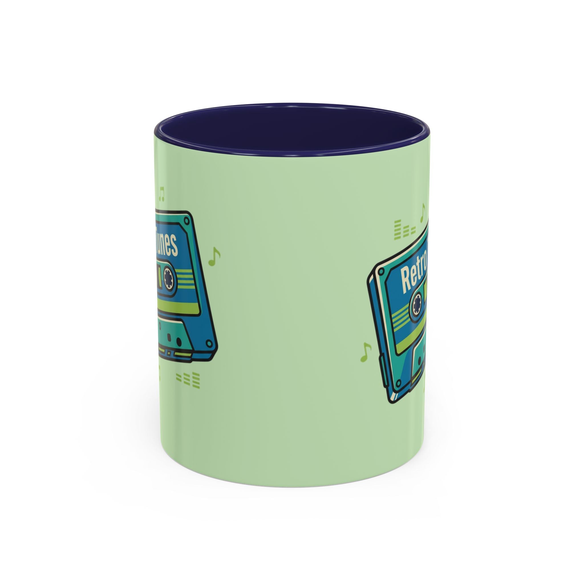 Retro Tunes Accent Coffee Mug — Cassette Tape Music Lovers Gift (11/15oz)