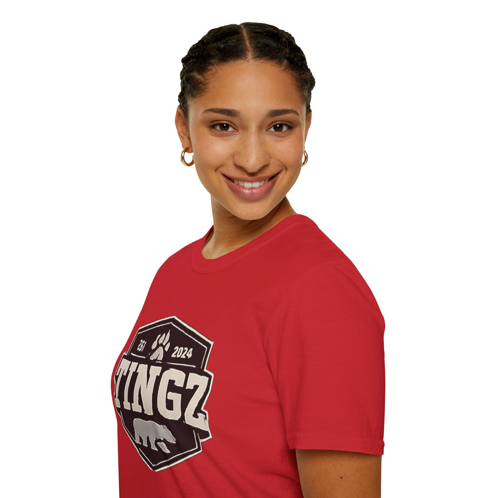 Bear Tingz Logo T‑Shirt — Retro Paw Emblem Tee