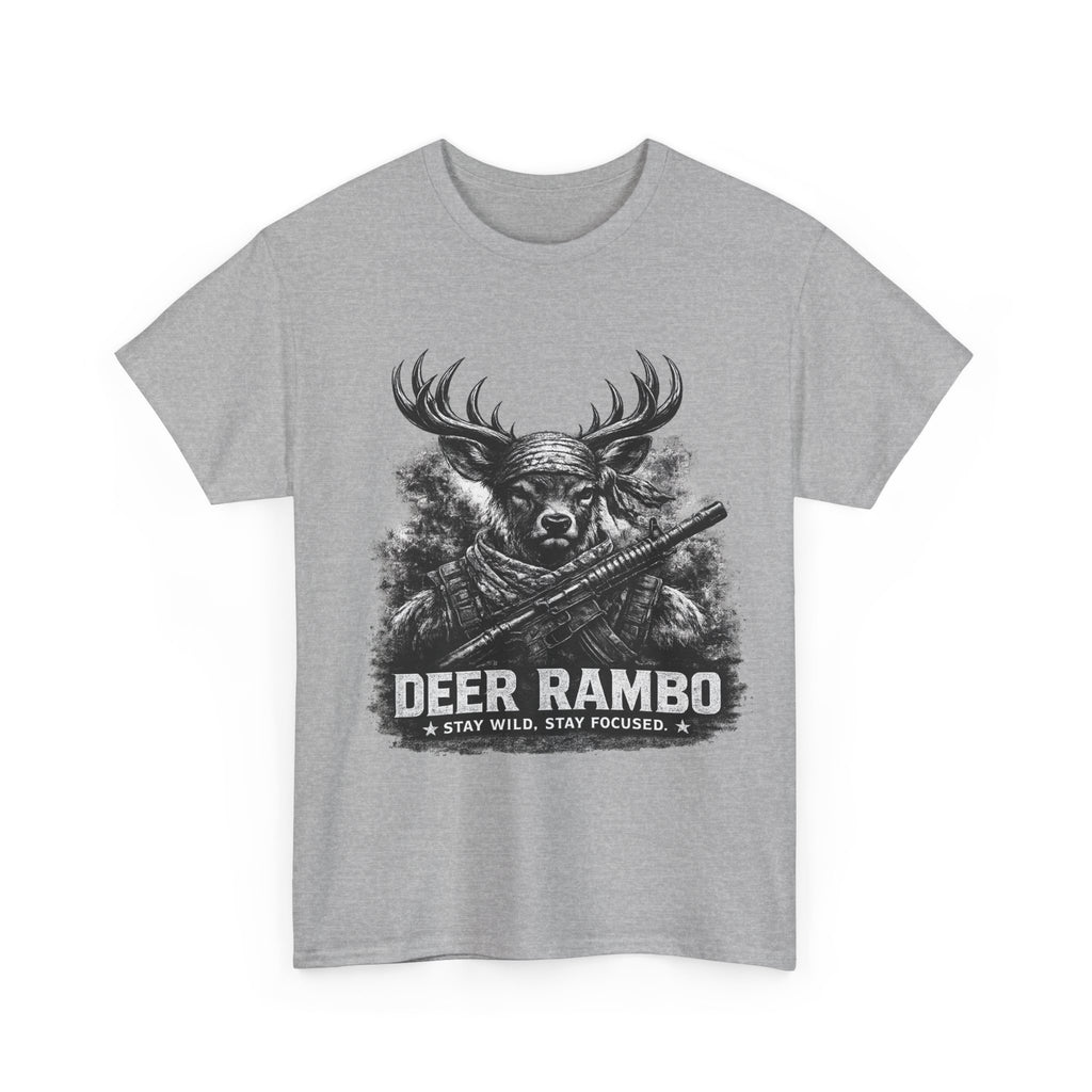 Deer Rambo Skull T-Shirt | Hunter Gift | Woodland Deer Shirt | Rustic Outdoor Tee | Unisex Shirt