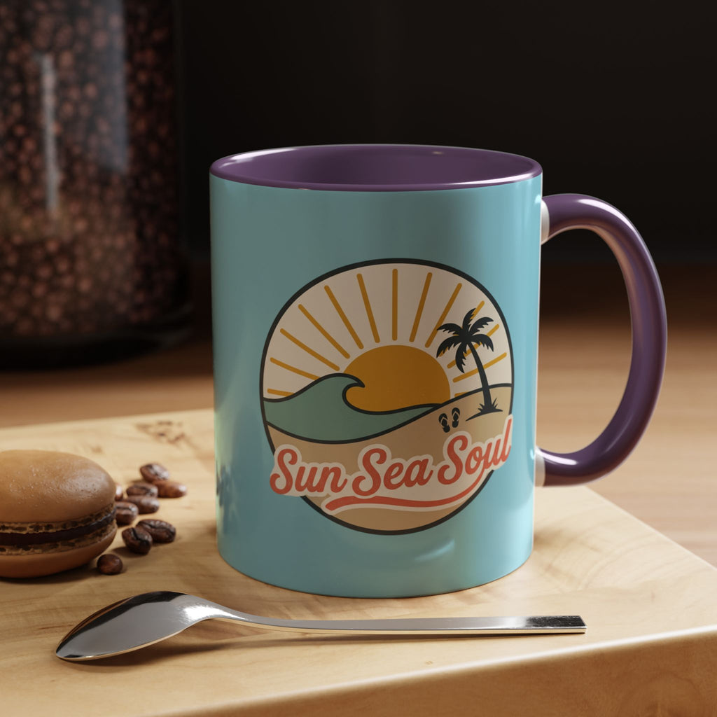 Sun Sea Soul Accent Coffee Mug – Beach Sunset 11/15oz