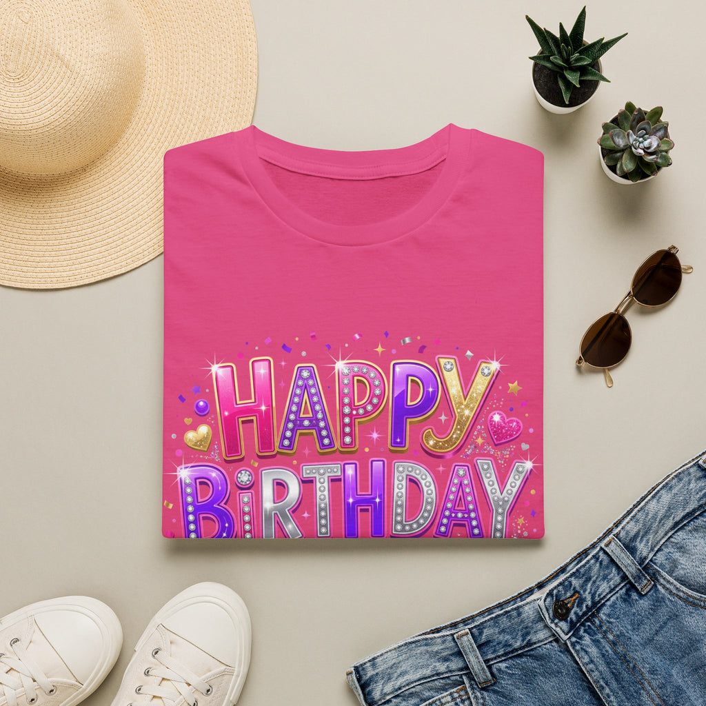 Happy Birthday Girl T-Shirt — Colorful Confetti Party Tee