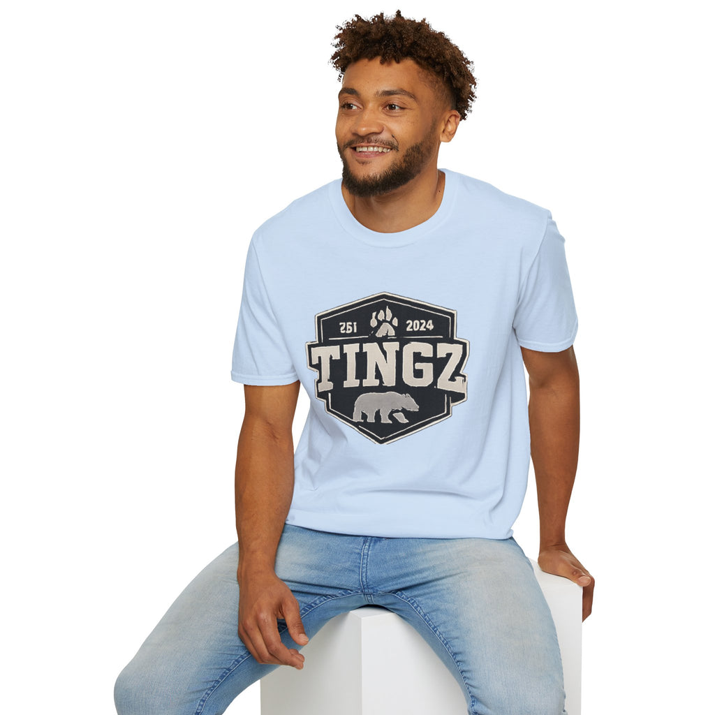 Bear Tingz Logo T‑Shirt — Retro Paw Emblem Tee
