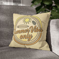 Summer Vibes Only Pillowcase — Retro Surf Beach Decorative Throw Pillow