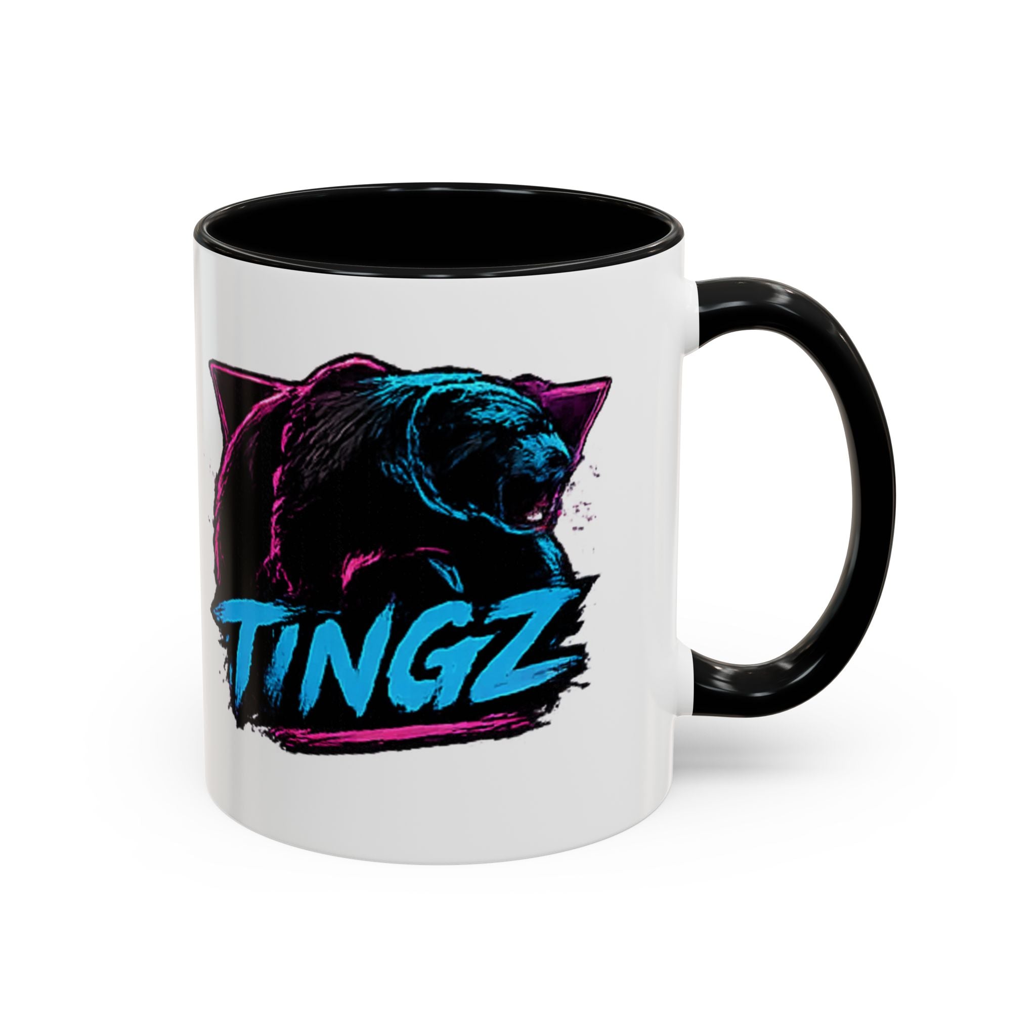 Bear Tingz Accent Coffee Mug — 11/15oz Gamer Logo Ceramic Mug