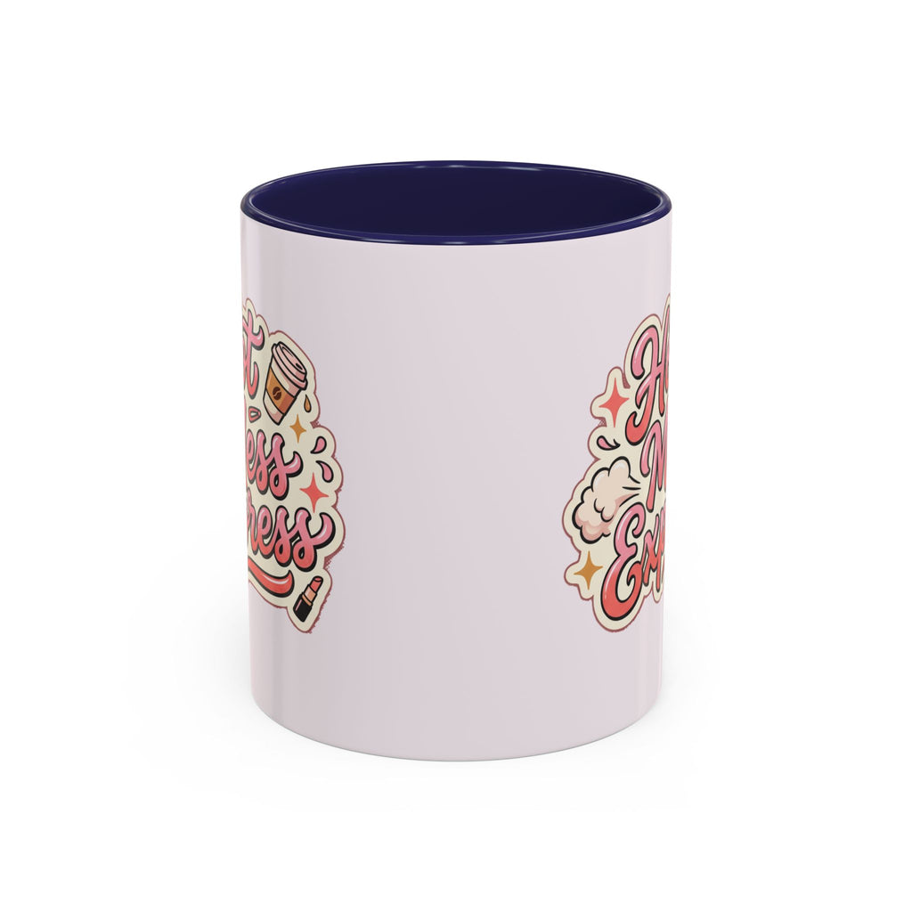 Hot Mess Express Coffee Mug — Funny Pink Accent Mug for Coffee Lovers