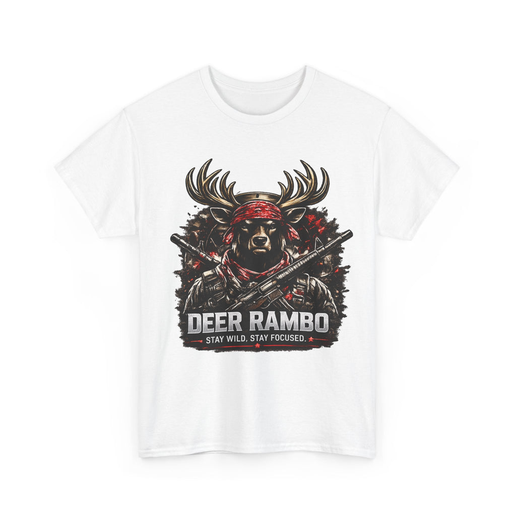 Deer Rambo Graphic Tee — Hunting Deer Rambo T-Shirt