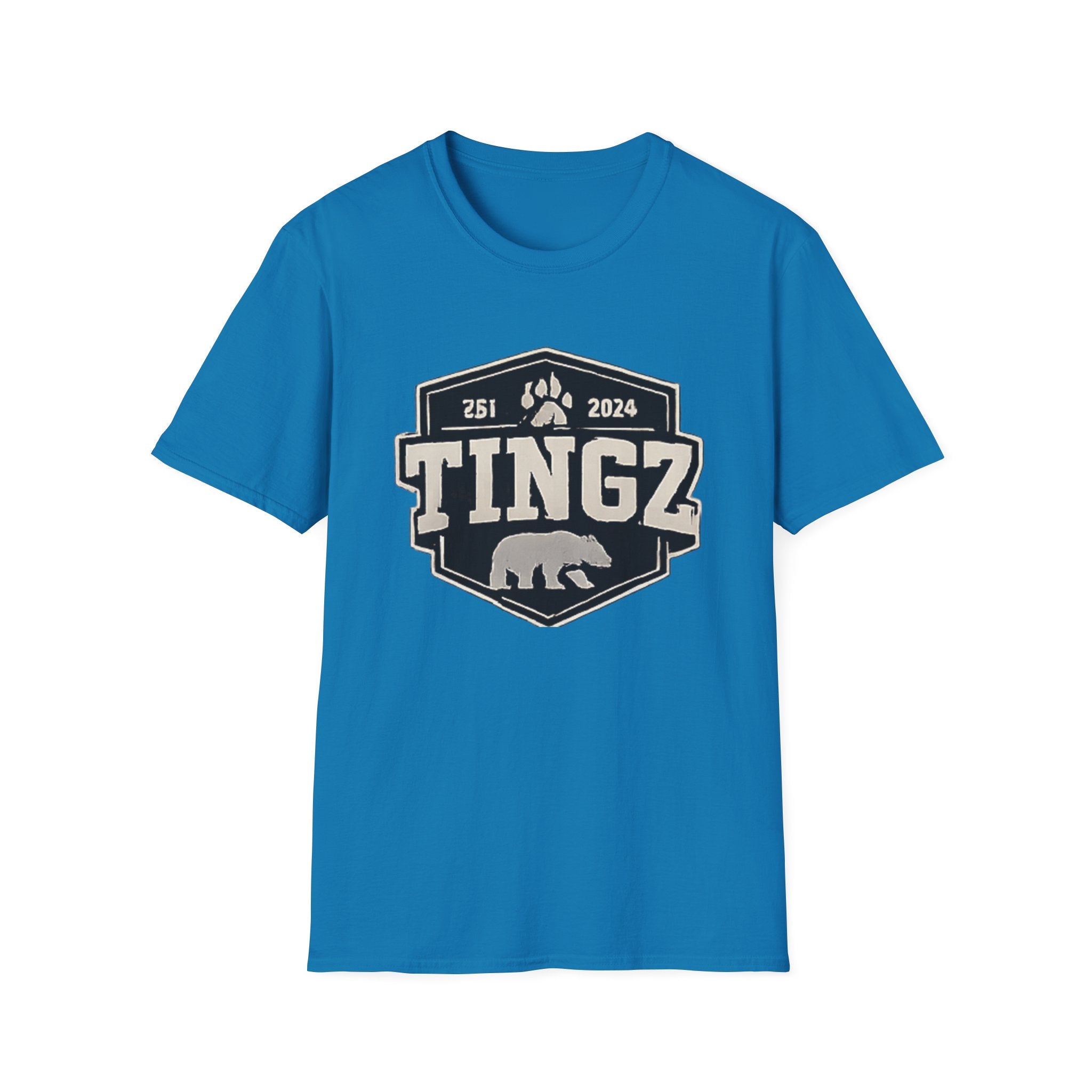 Bear Tingz Logo T‑Shirt — Retro Paw Emblem Tee