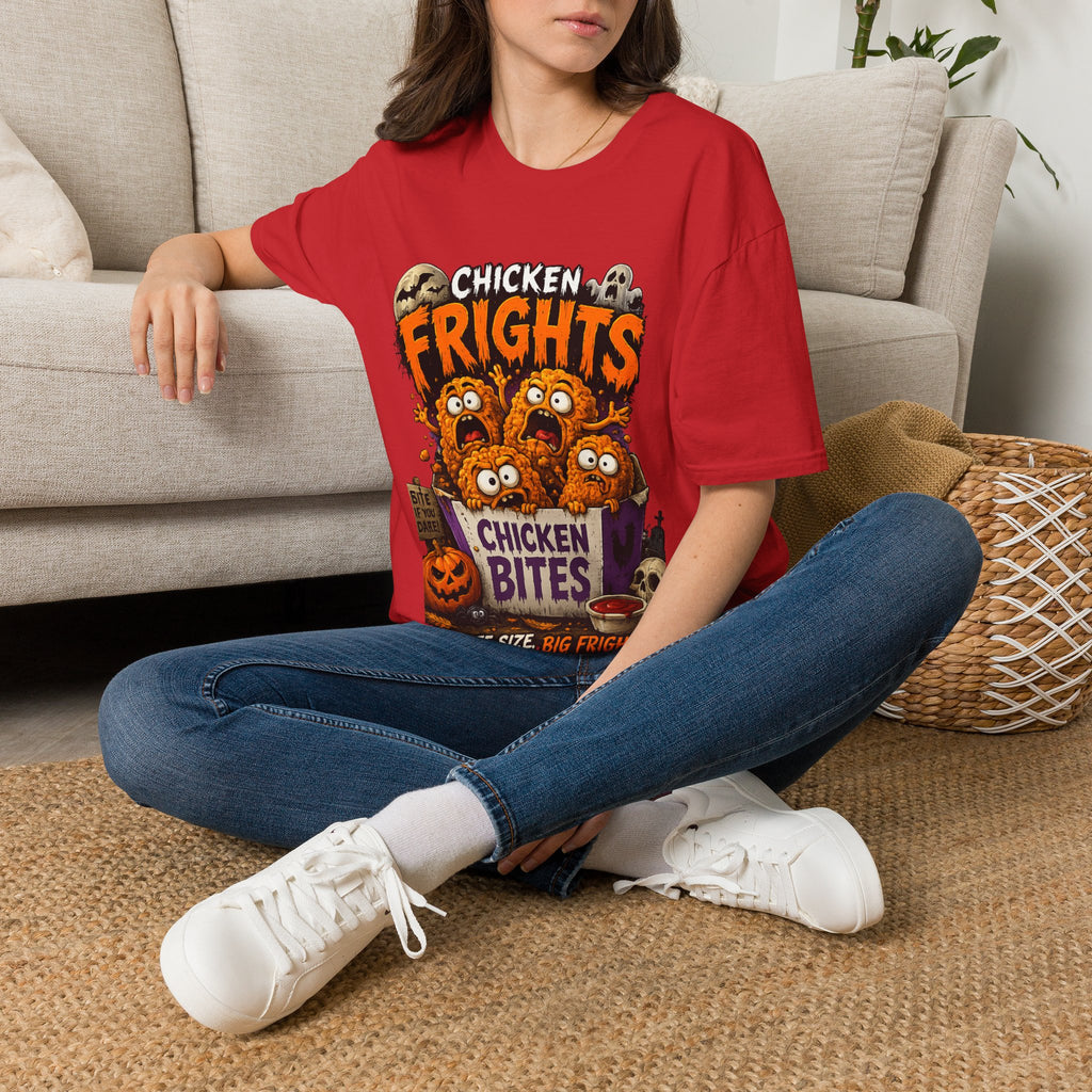 Chicken Frights T-Shirt — Cute Spooky Halloween Chicken Bites Tee