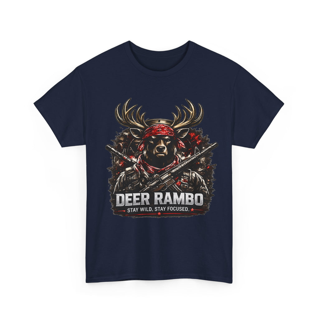 Deer Rambo Graphic Tee — Hunting Deer Rambo T-Shirt