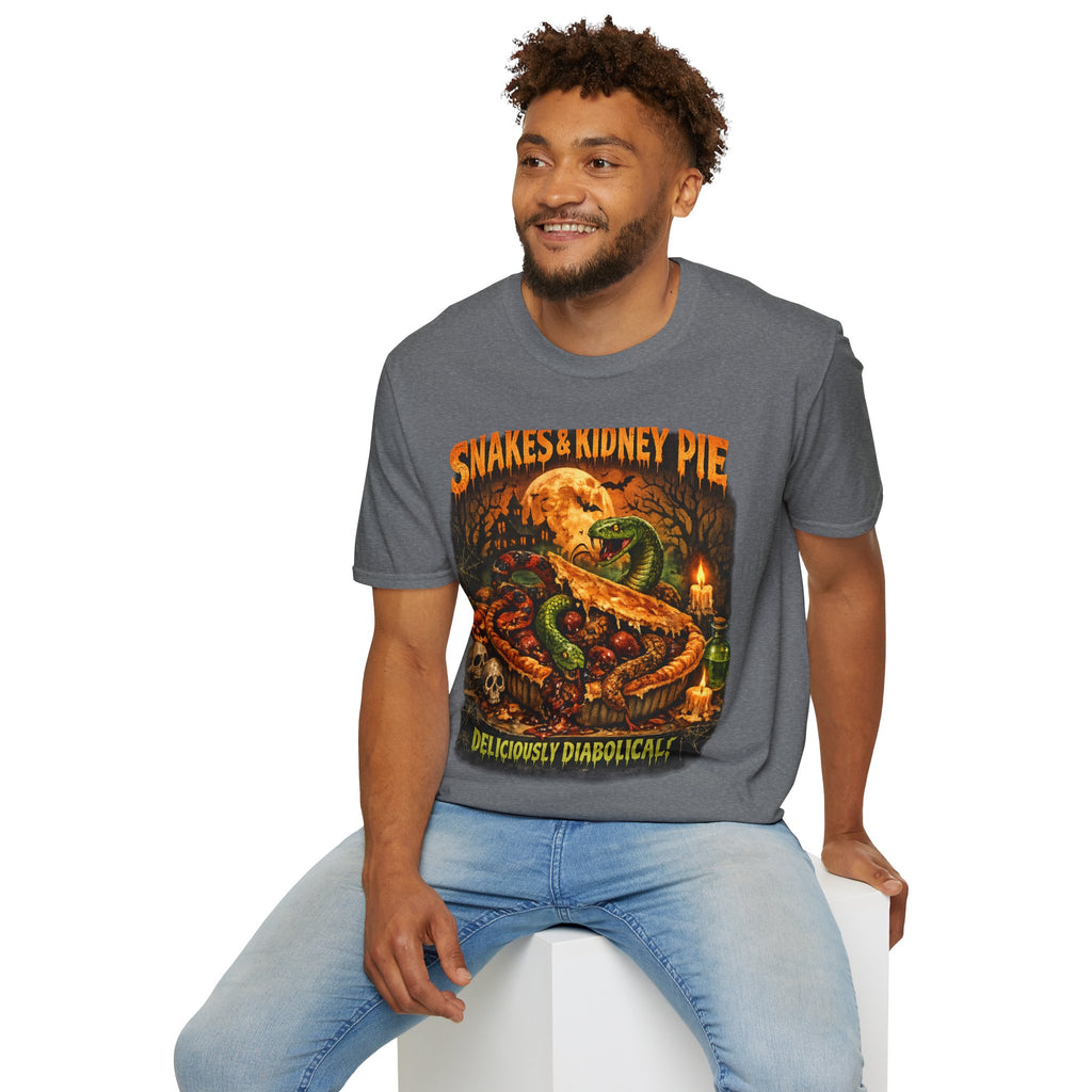Snakes & Kidney Pie Tee — Spooky Retro Halloween Graphic T-Shirt