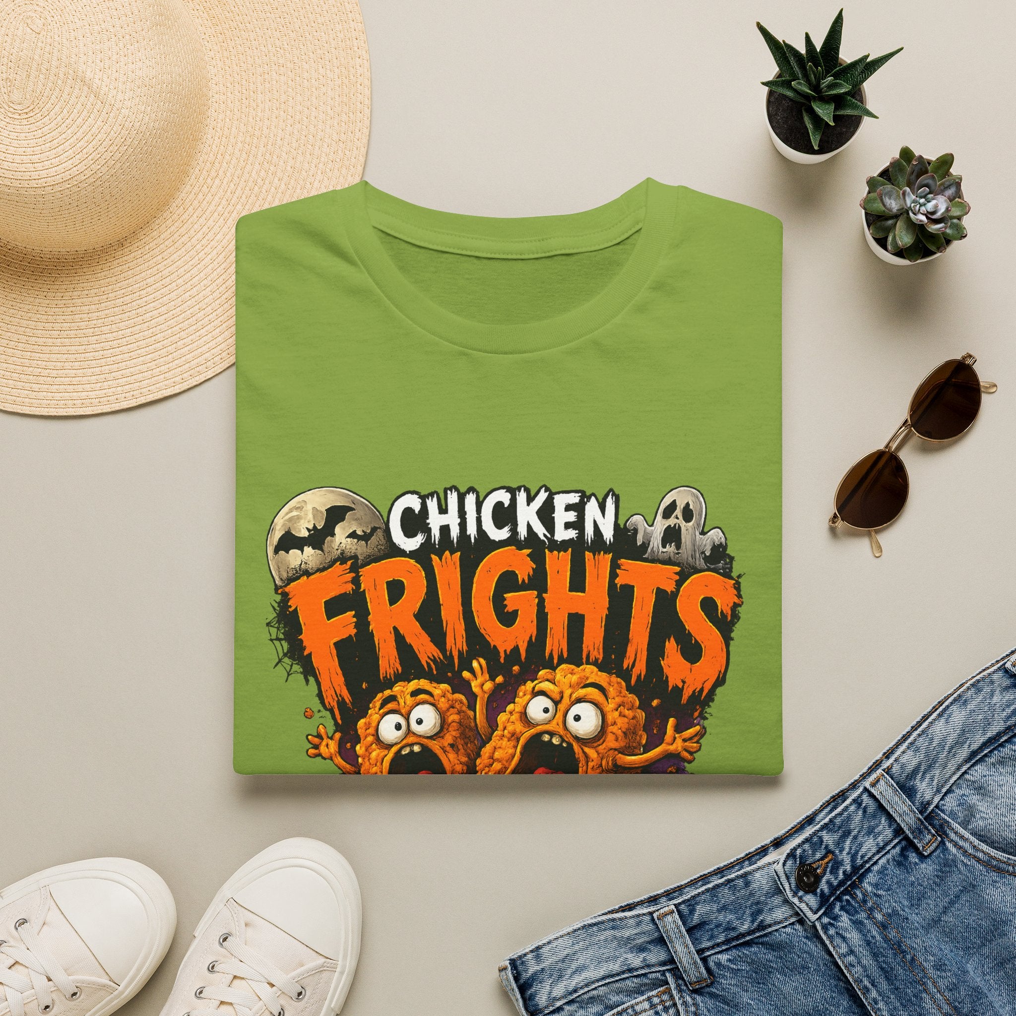 Chicken Frights T-Shirt — Cute Spooky Halloween Chicken Bites Tee
