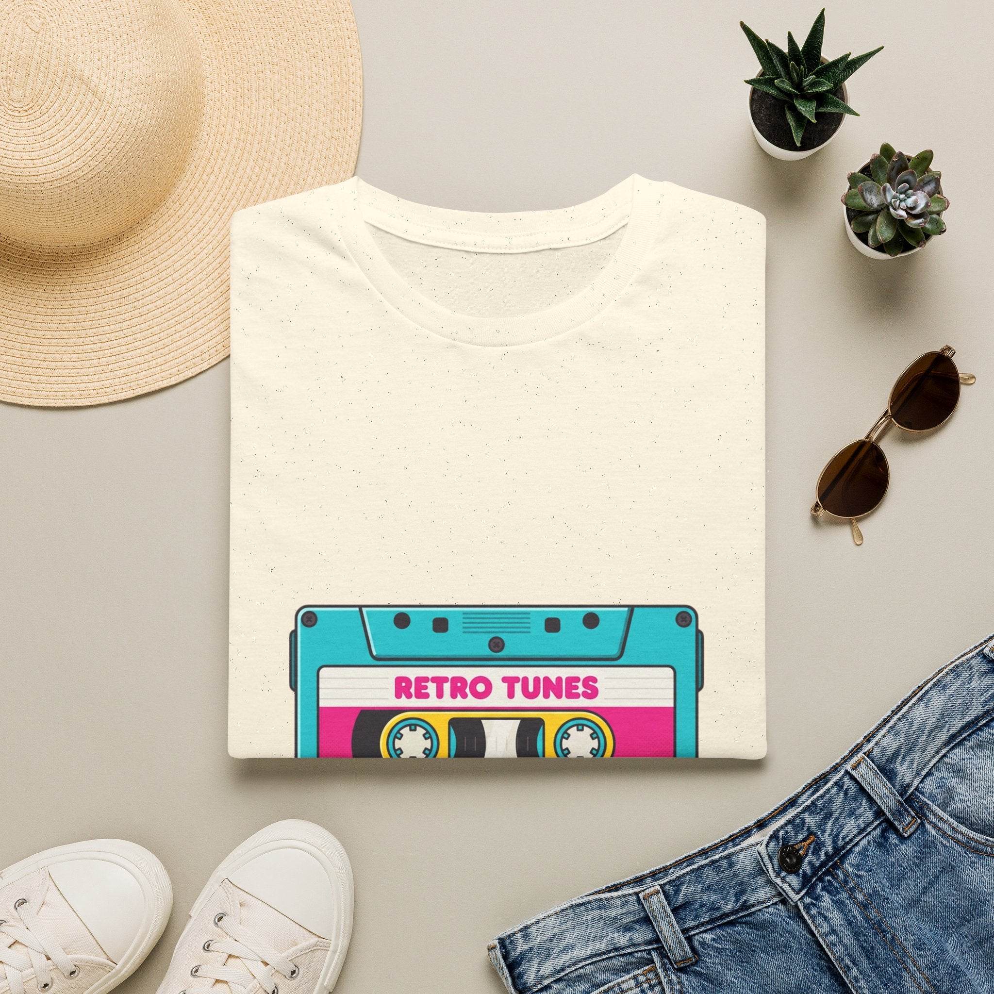 Retro Tunes Cassette T-Shirt — Vintage 80s Music Tee