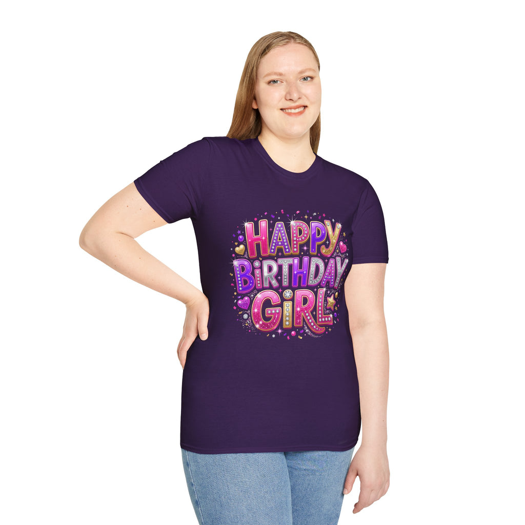 Happy Birthday Girl T-Shirt — Colorful Confetti Party Tee