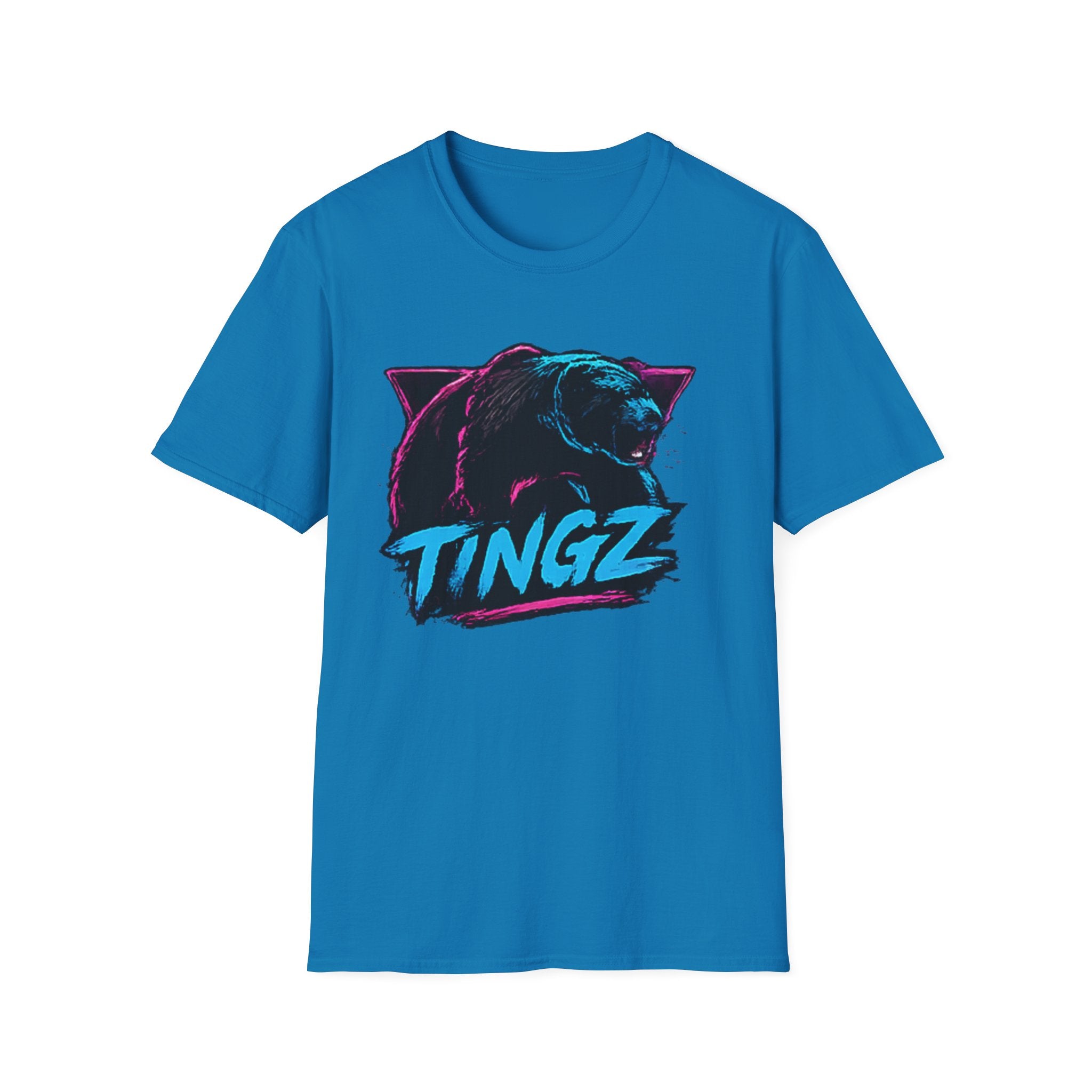 Bear TINGZ Graphic T-Shirt —  Retro Neon Crew Tee