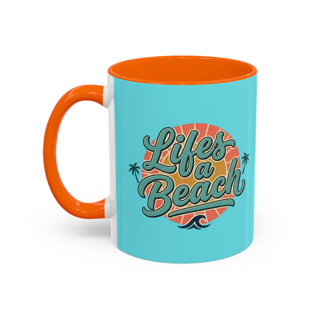 Life's a Beach Coffee Mug — Retro Beach Vibes 11/15oz Accent Mug