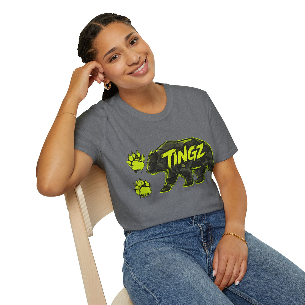 Bear TINGZ Paw Graphic T-Shirt —  Neon Logo