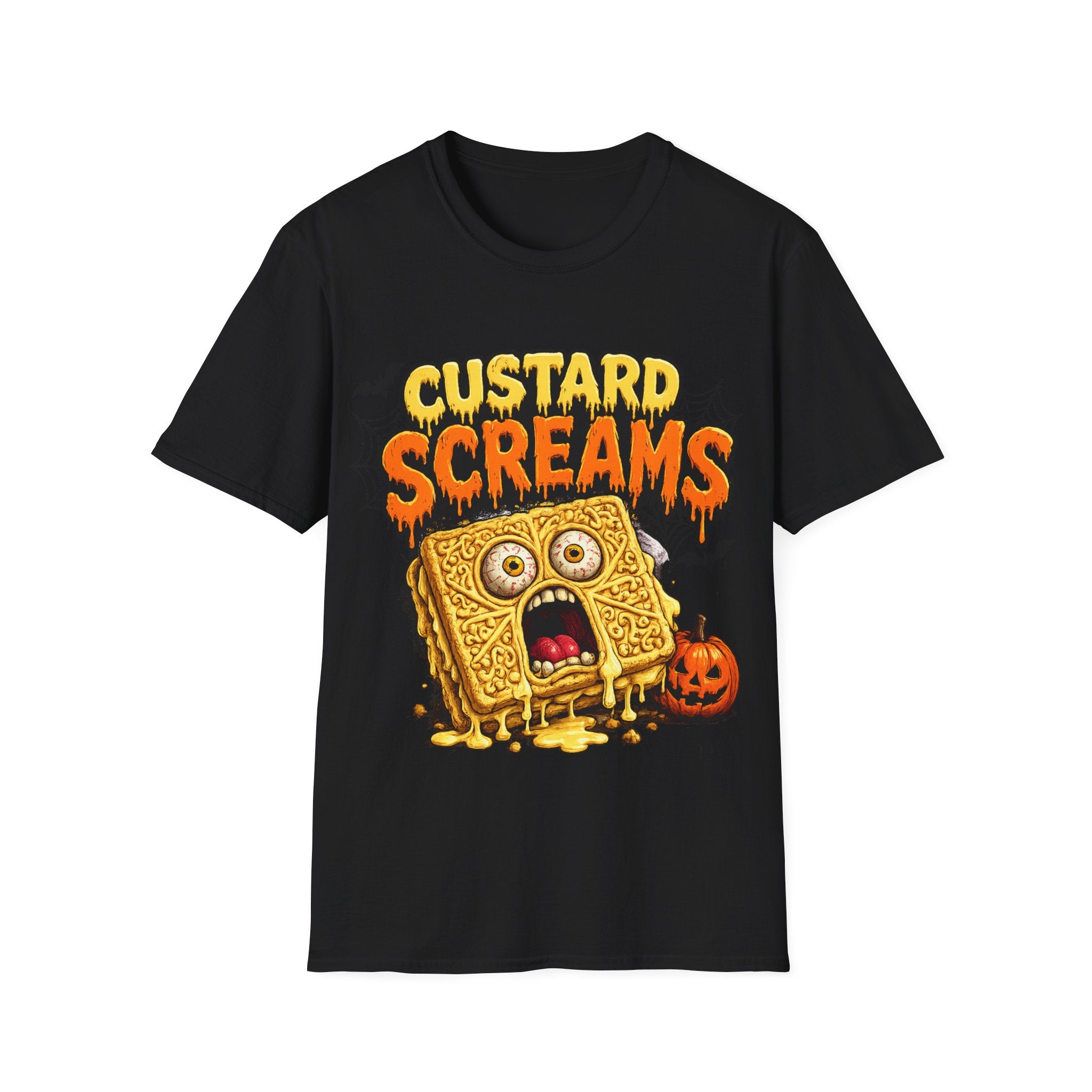 Custard Screams Halloween T-Shirt — Spooky Dessert Graphic Tee