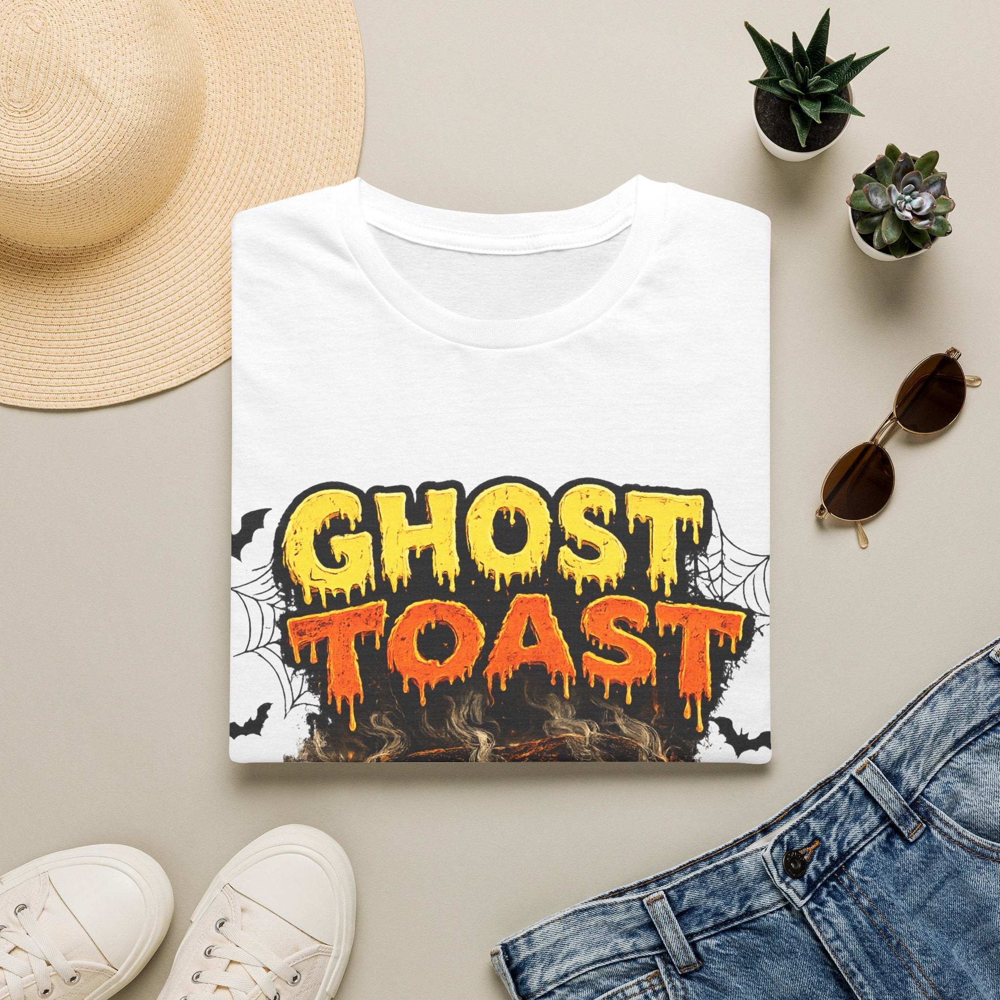 Ghost Toast Halloween T-Shirt — Spooky Haunted Breakfast Graphic Tee