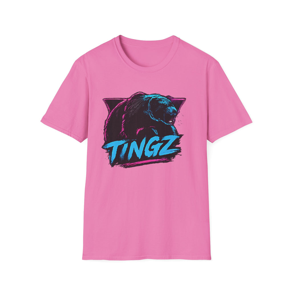 Bear TINGZ Graphic T-Shirt —  Retro Neon Crew Tee