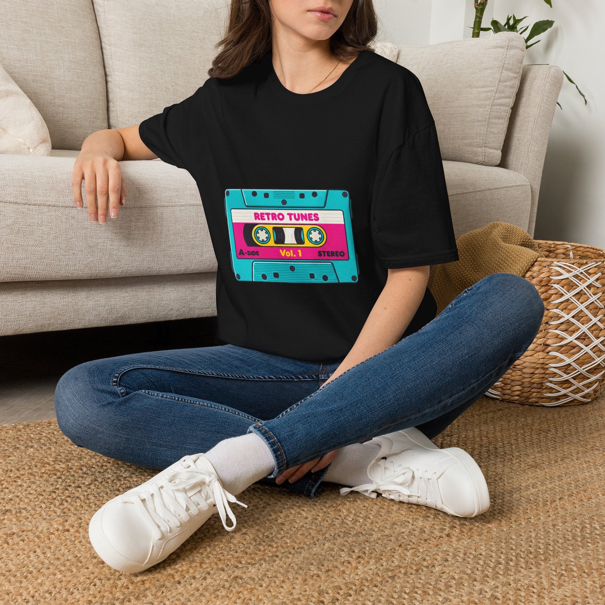 Retro Tunes Cassette T-Shirt — Vintage 80s Music Tee
